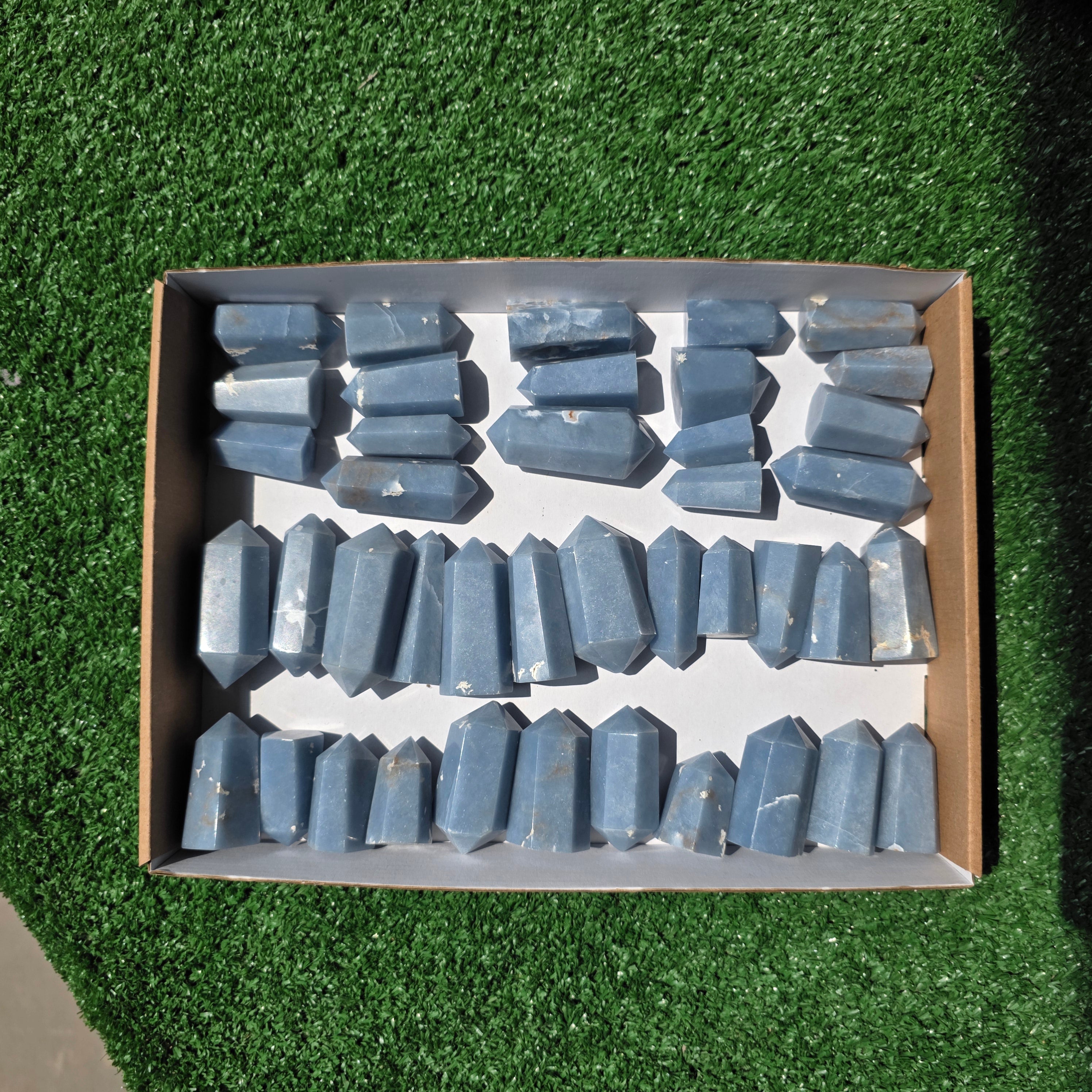 Lot 41 pcs Angelite Tower