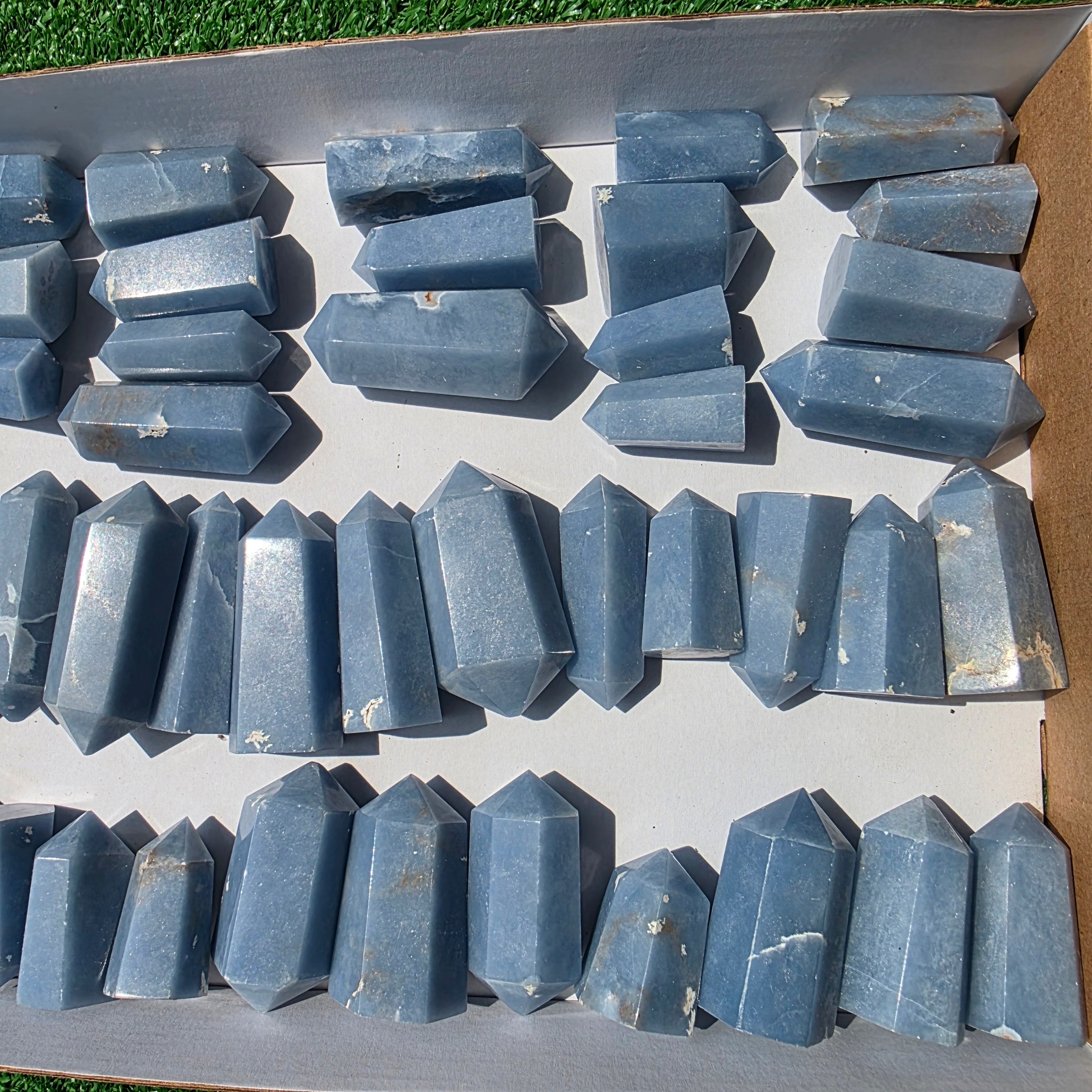 Lot 41 pcs Angelite Tower