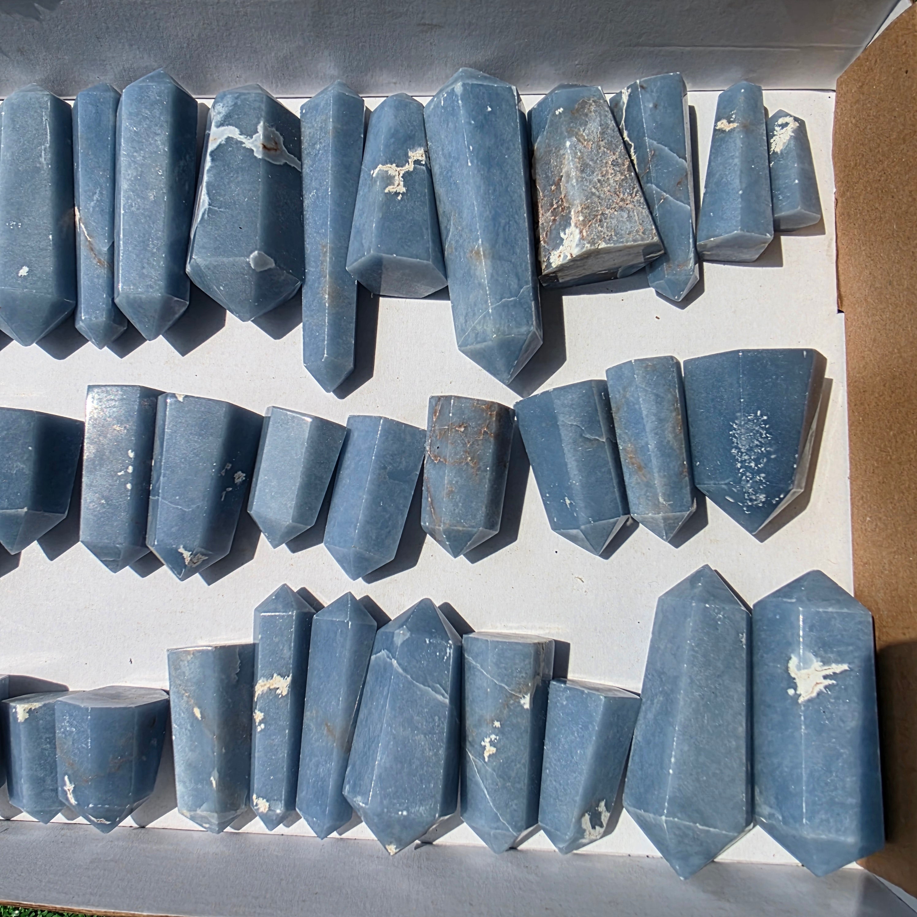 Lot 38 pcs Angelite Tower