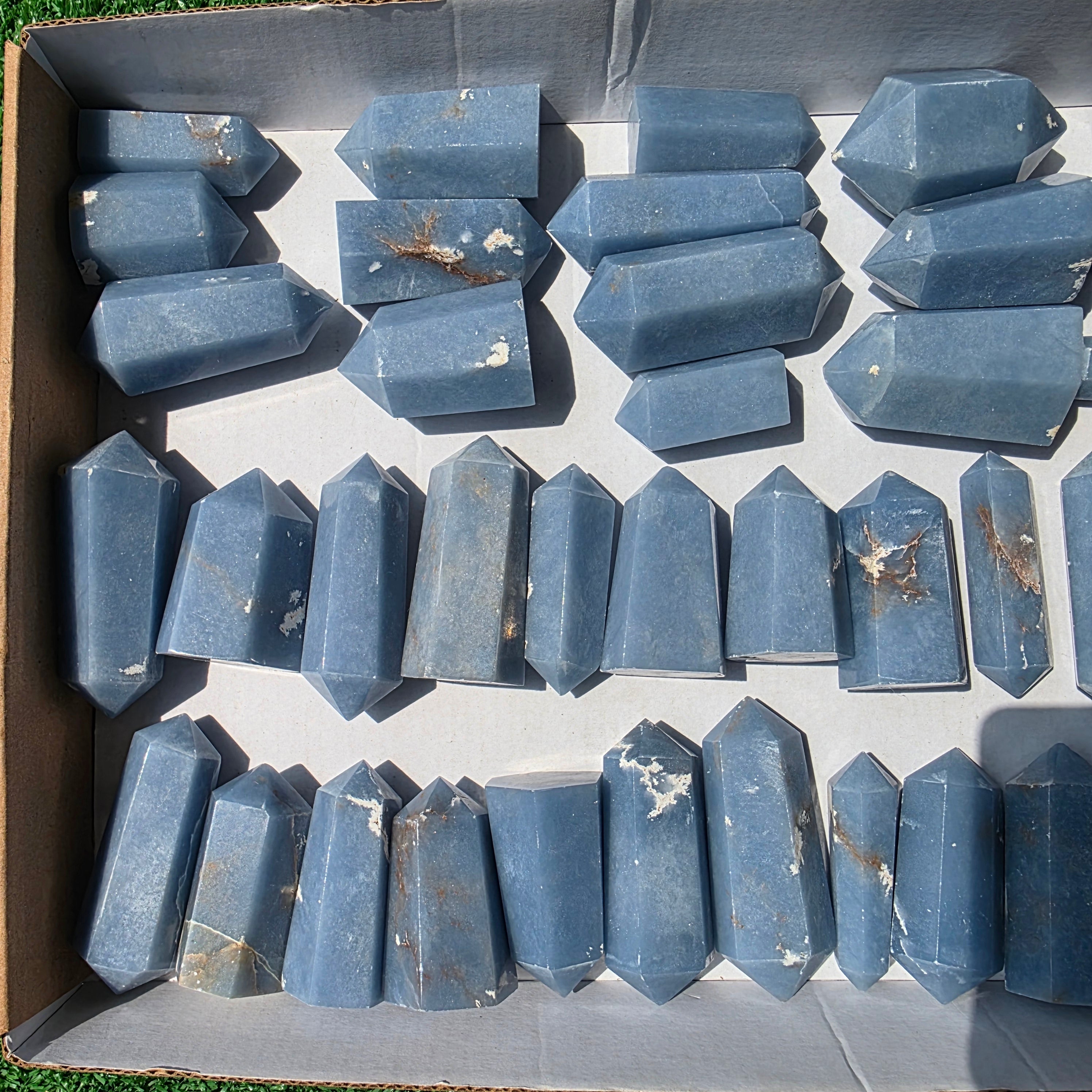 Lot 41 pcs Angelite Tower