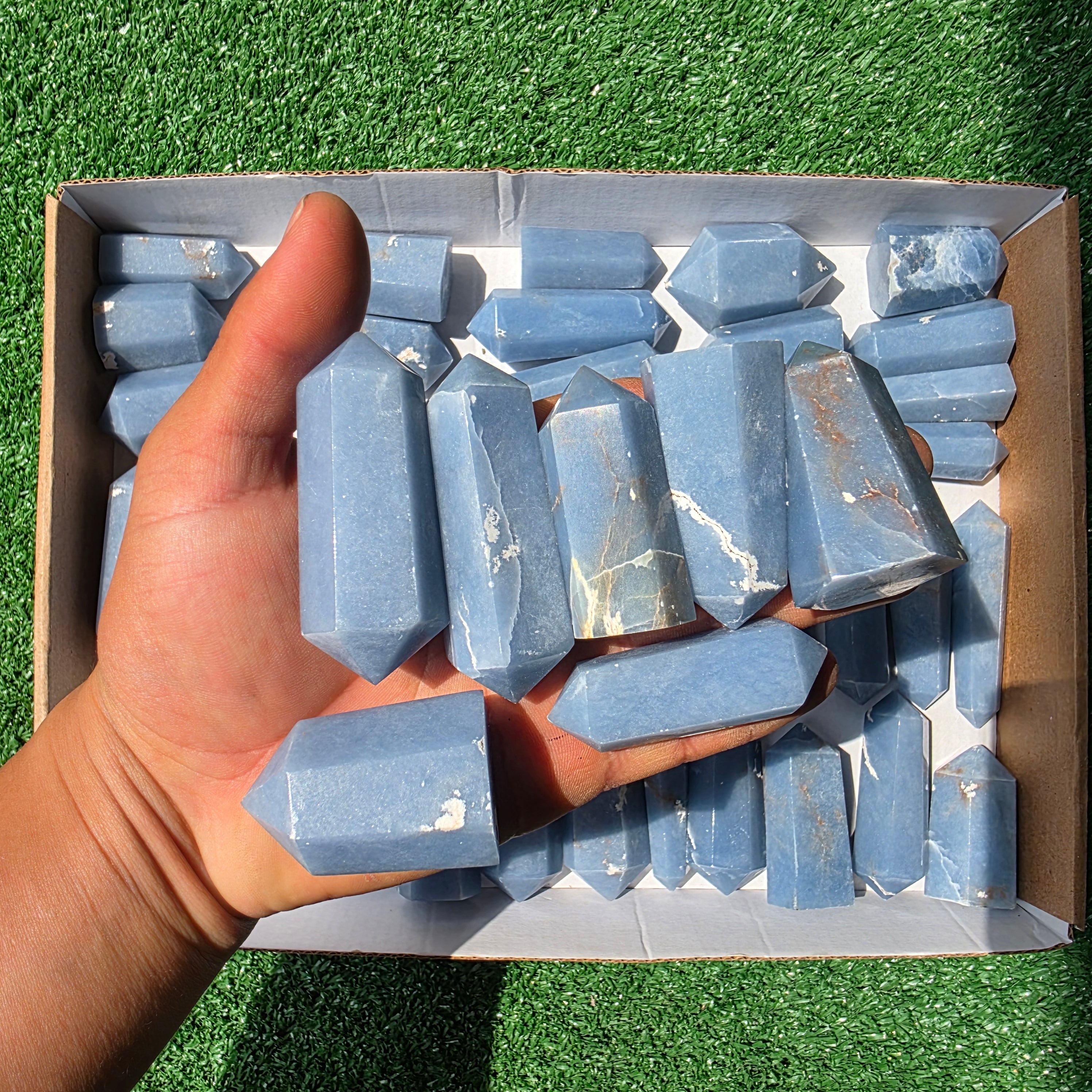Lot 41 pcs Angelite Tower