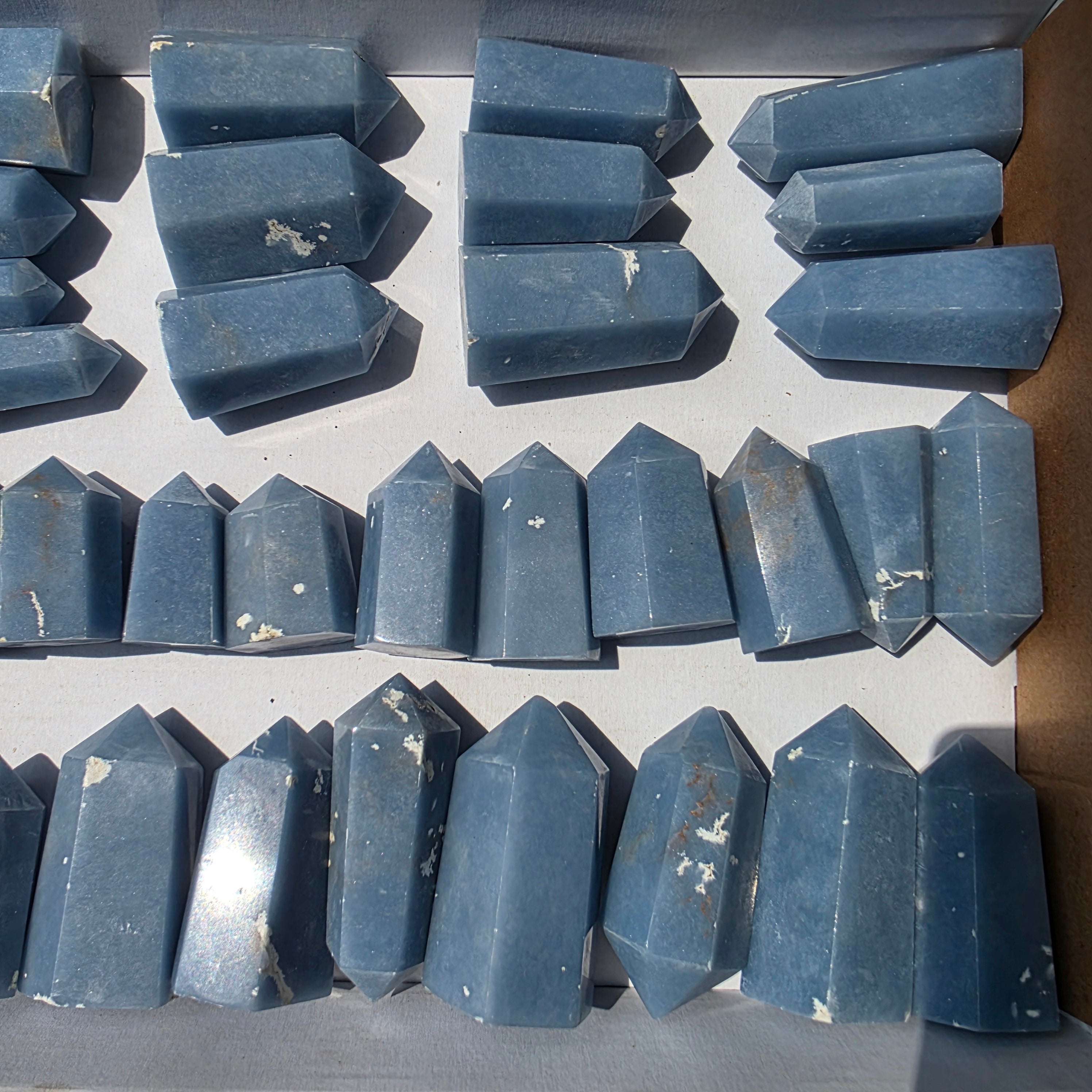 Lot 34 pcs Angelite Tower