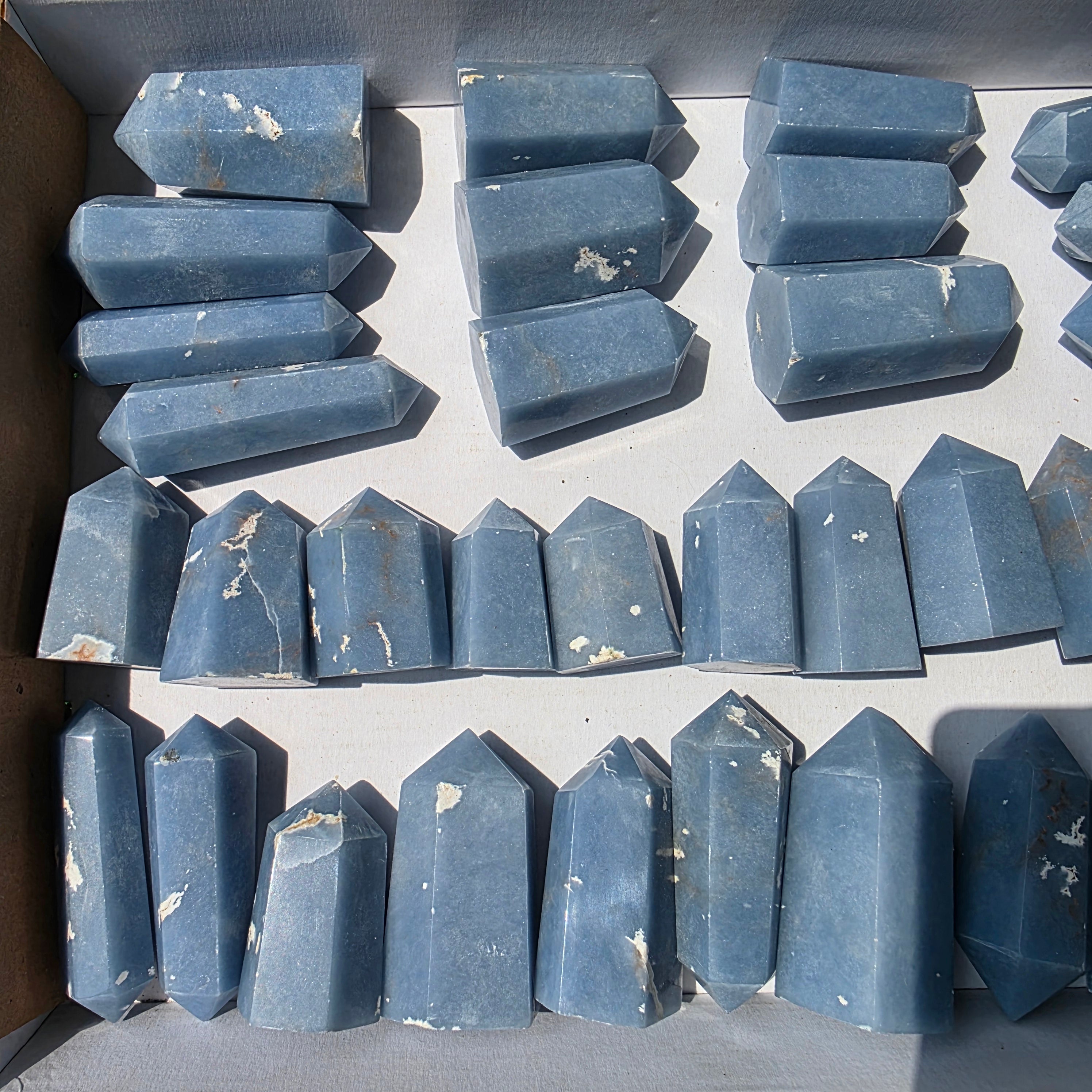 Lot 34 pcs Angelite Tower