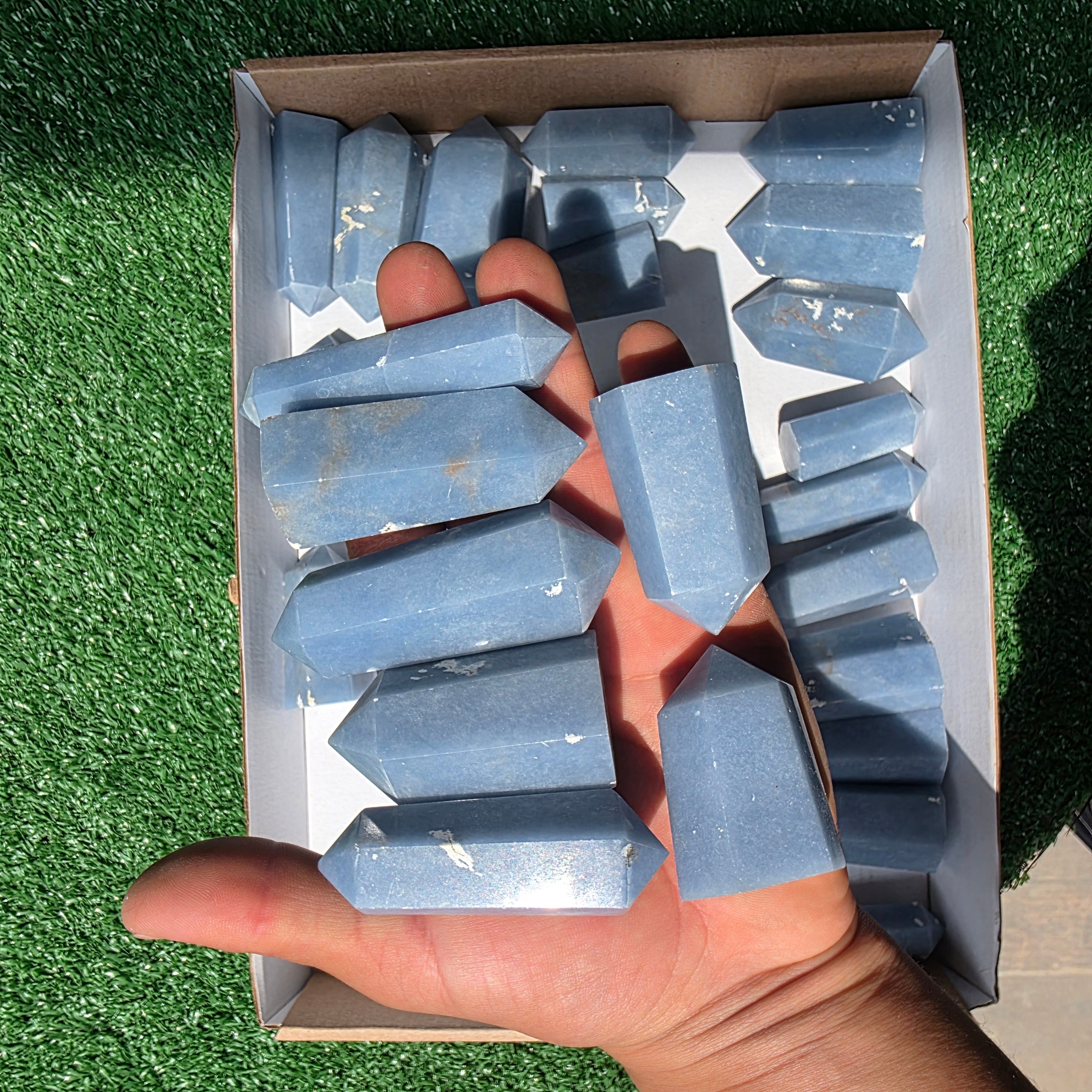 Lot 34 pcs Angelite Tower