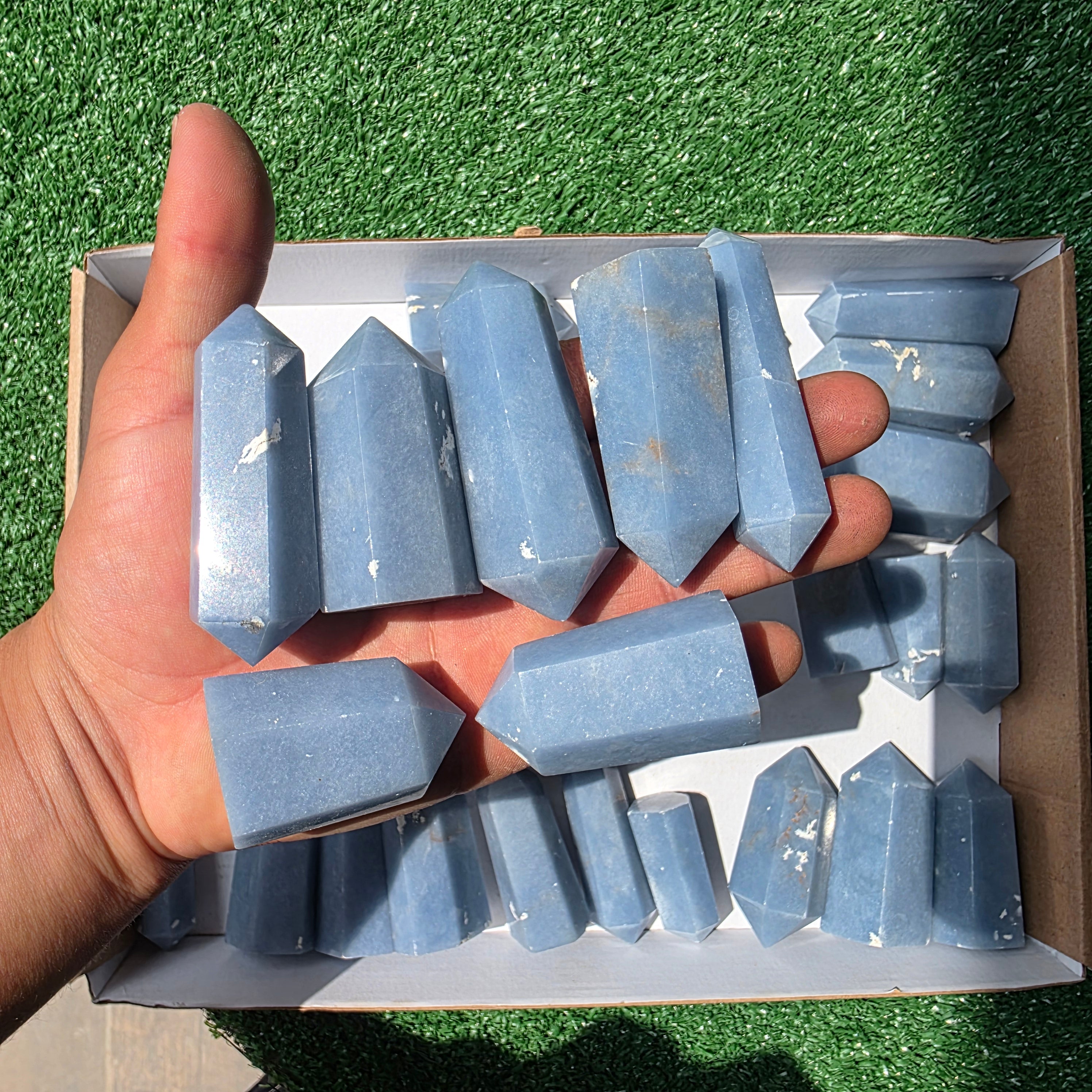 Lot 34 pcs Angelite Tower