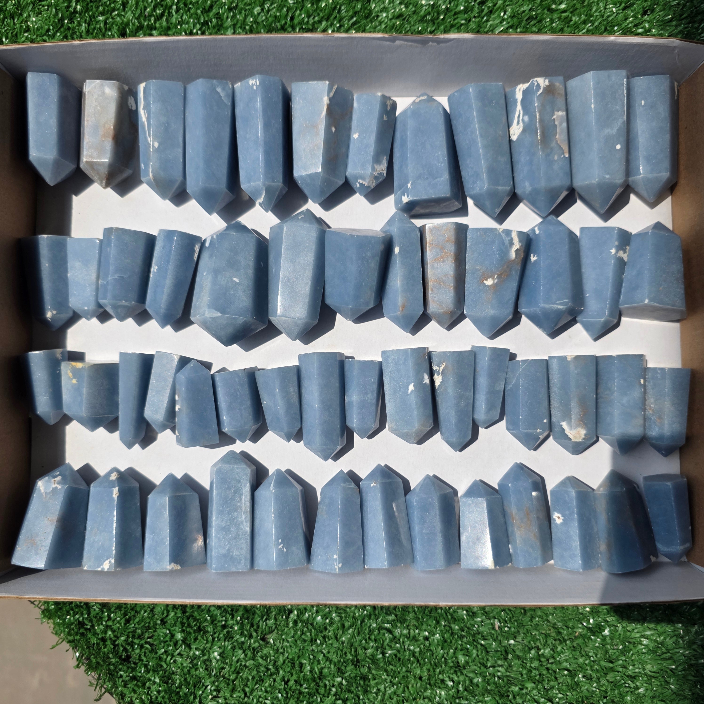 Lot 54 pcs Angelite Tower