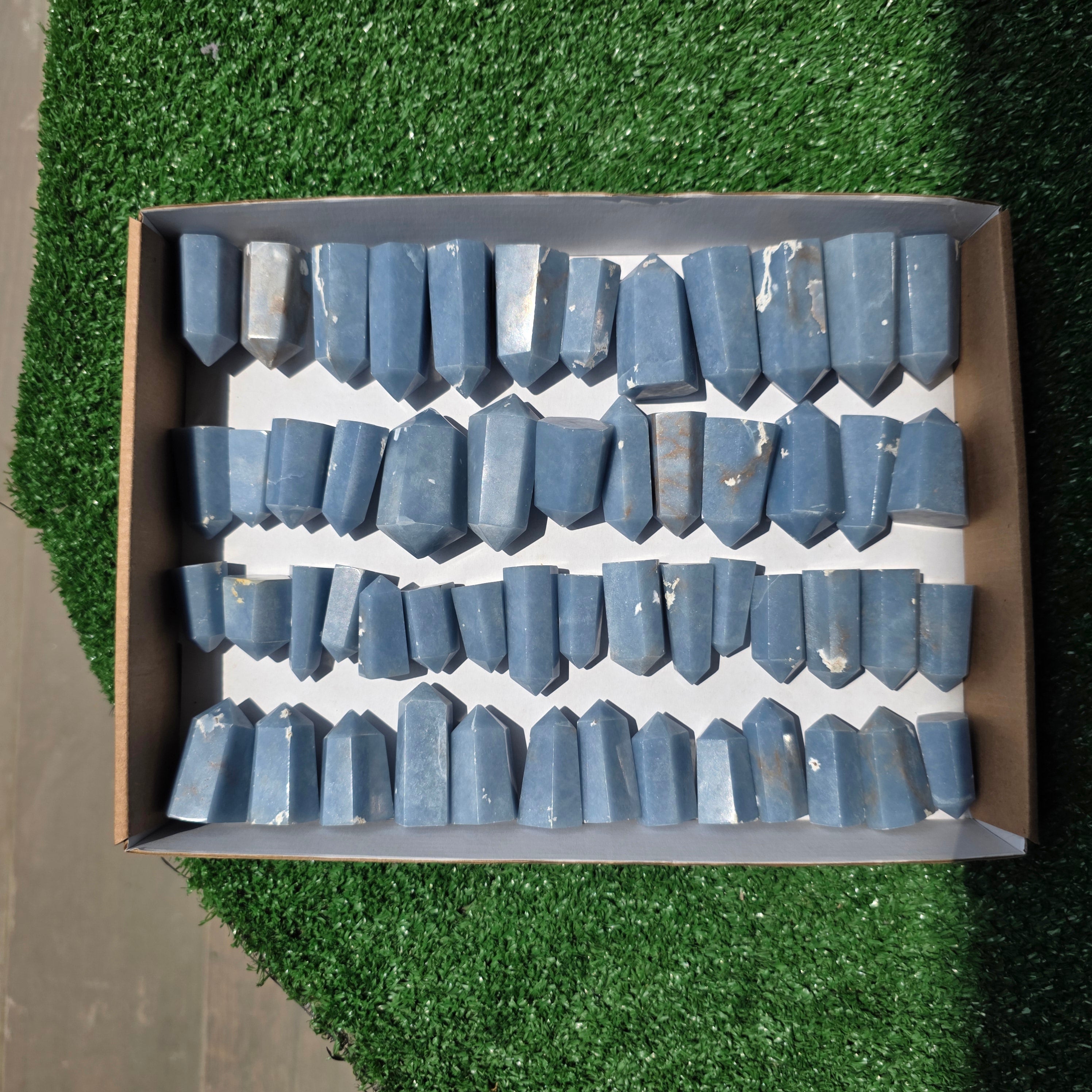 Lot 54 pcs Angelite Tower