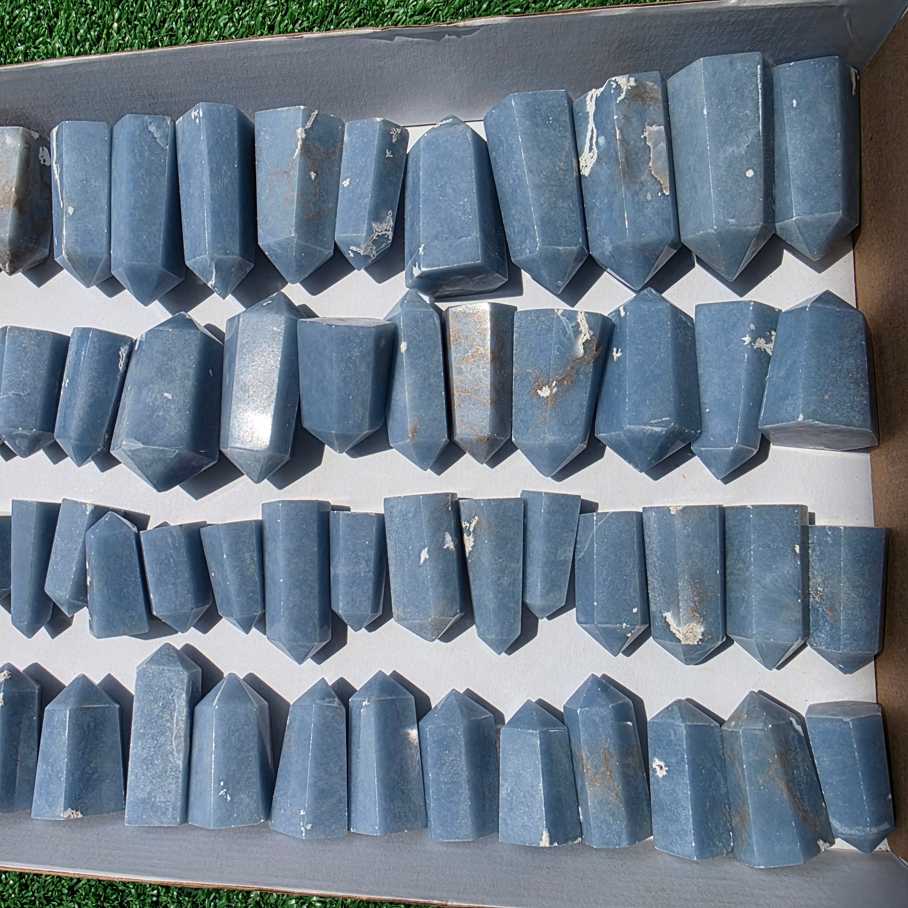 Lot 54 pcs Angelite Tower