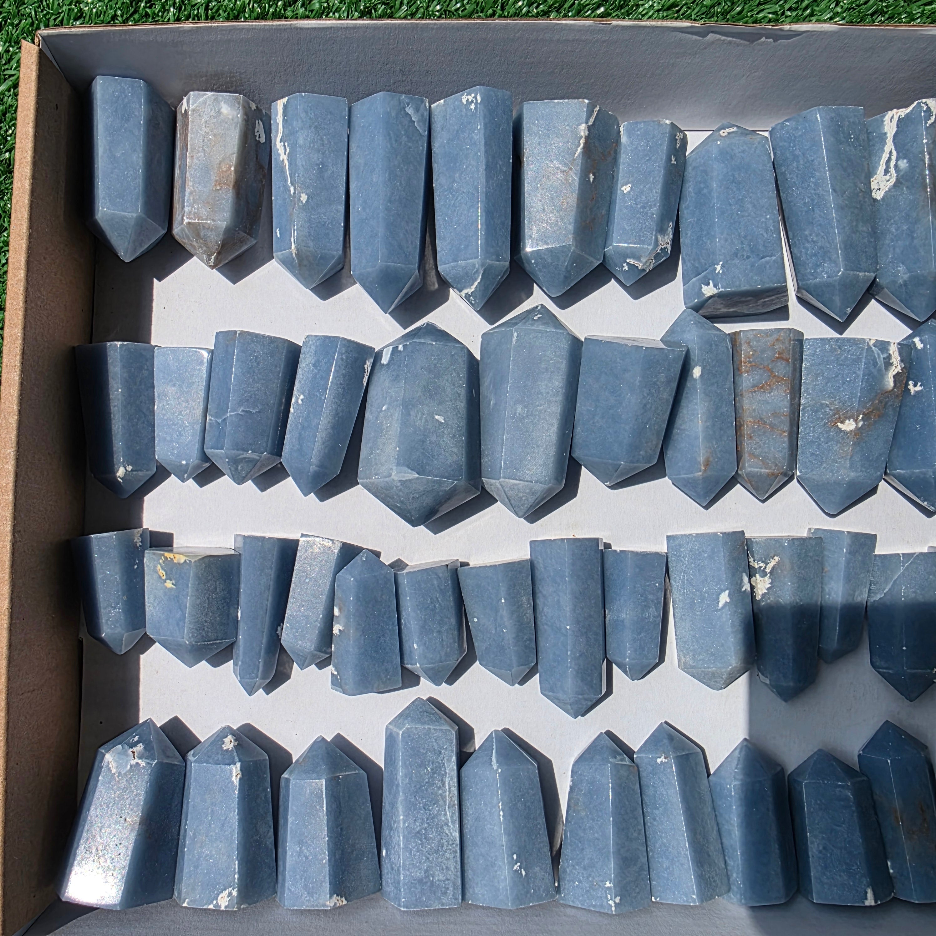 Lot 54 pcs Angelite Tower