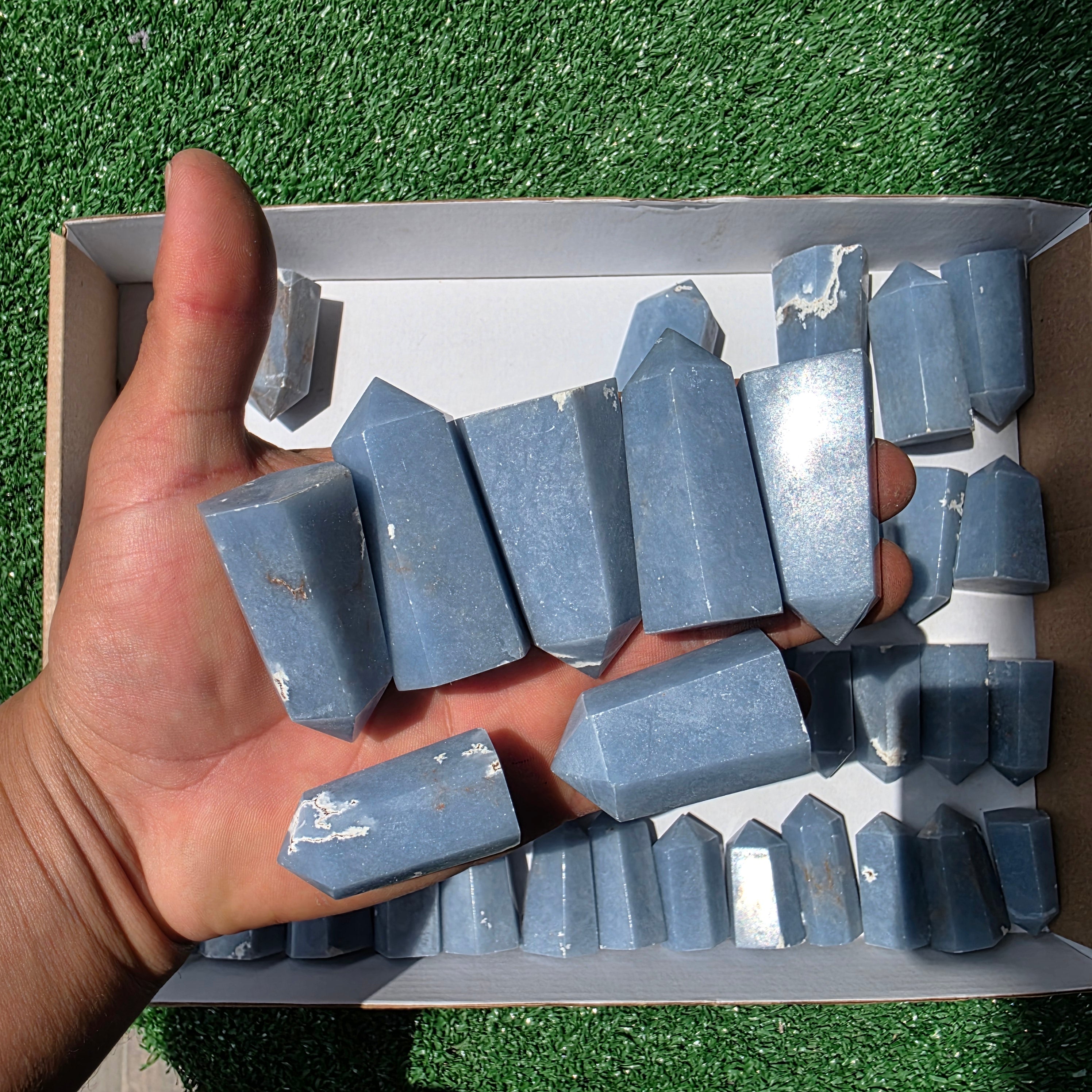 Lot 54 pcs Angelite Tower
