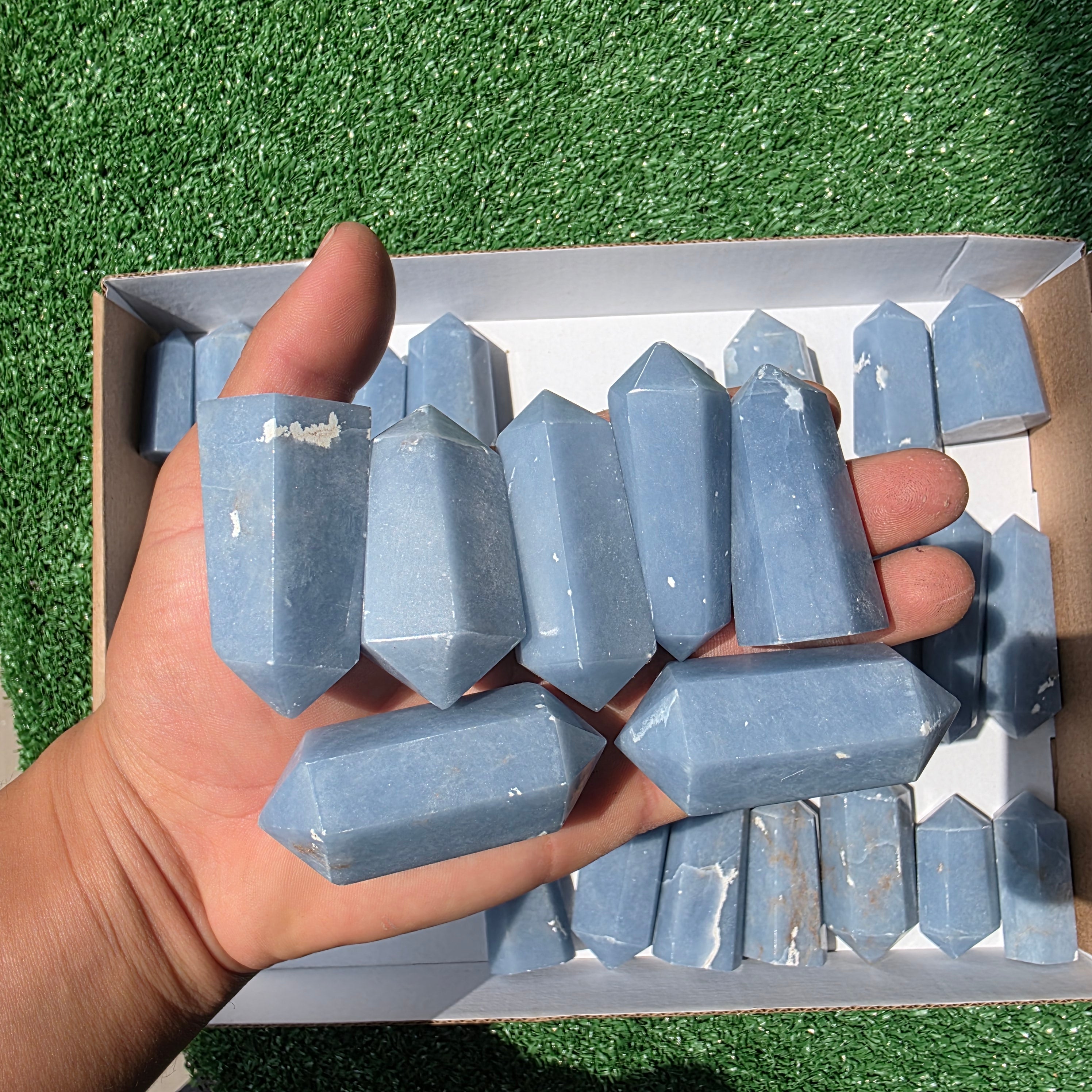 Lot 35 pcs Angelite Tower