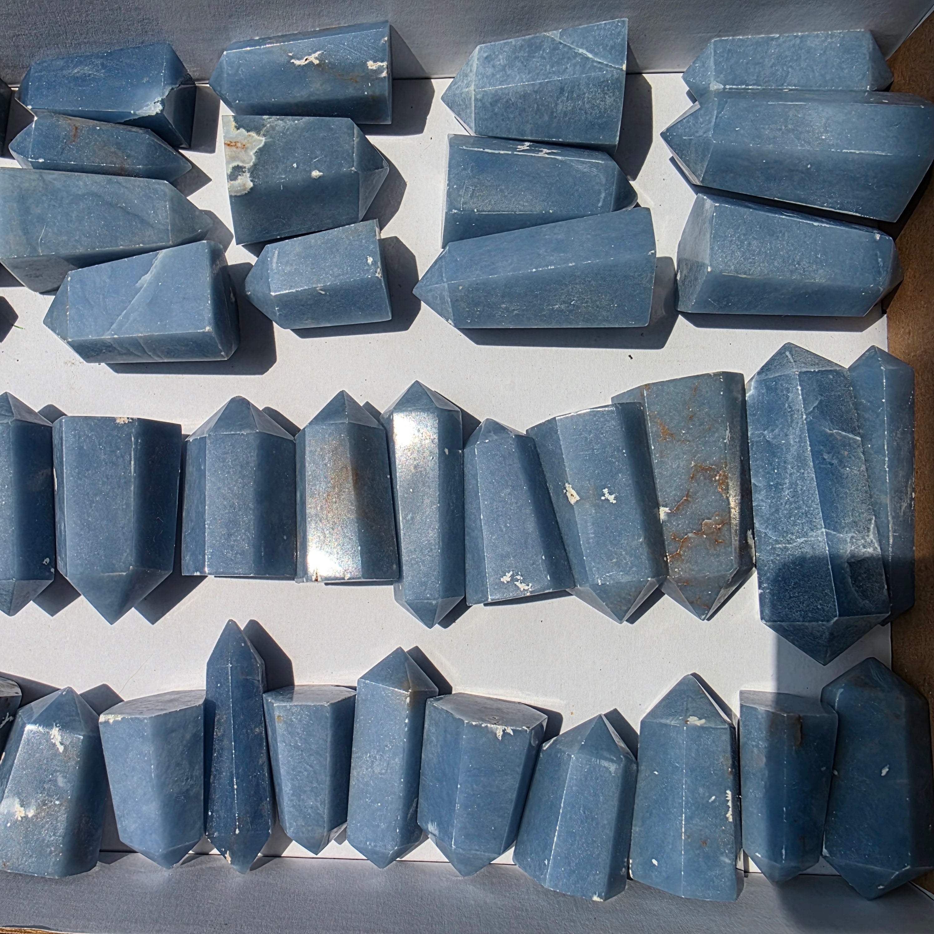 Lot 41 pcs Angelite Tower