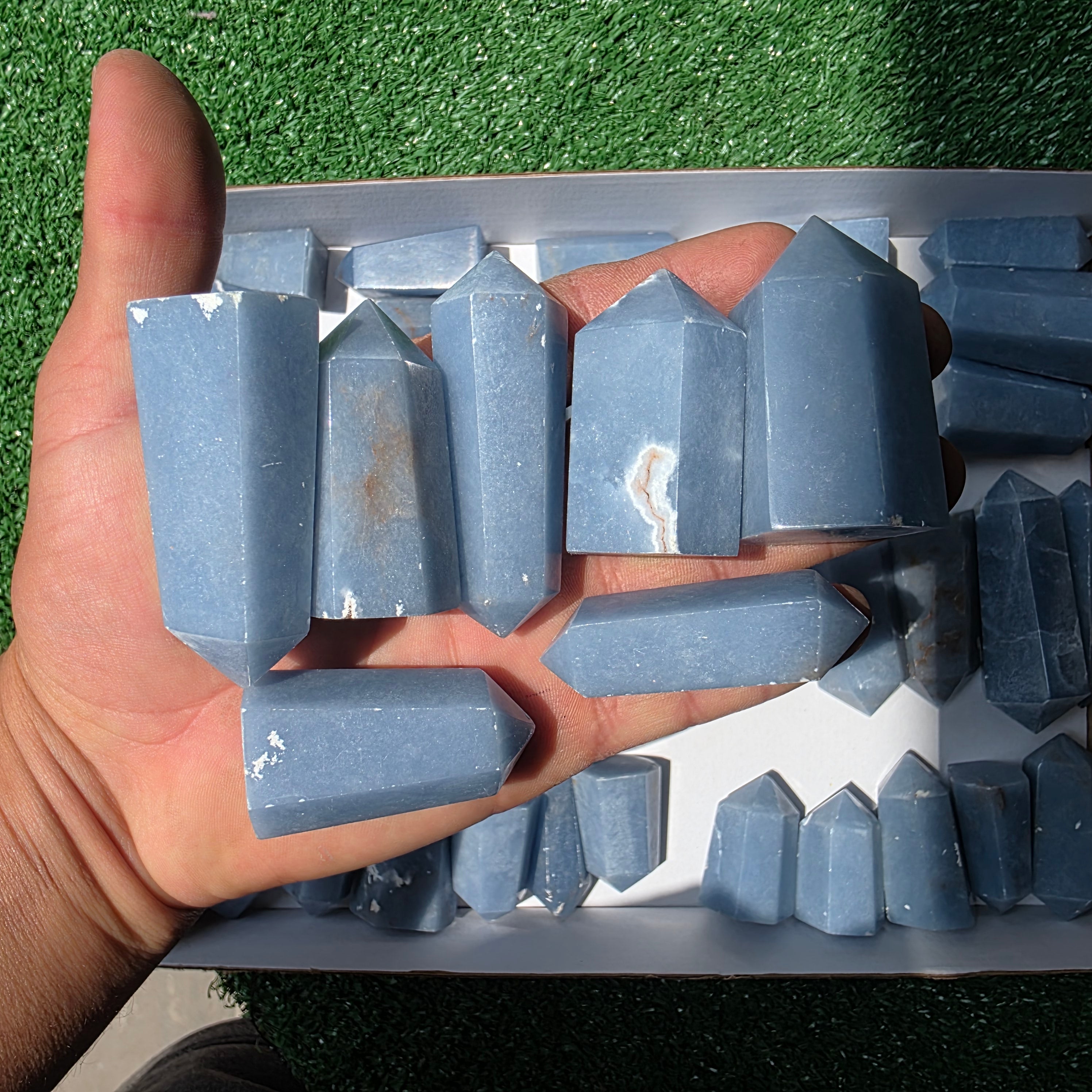 Lot 41 pcs Angelite Tower