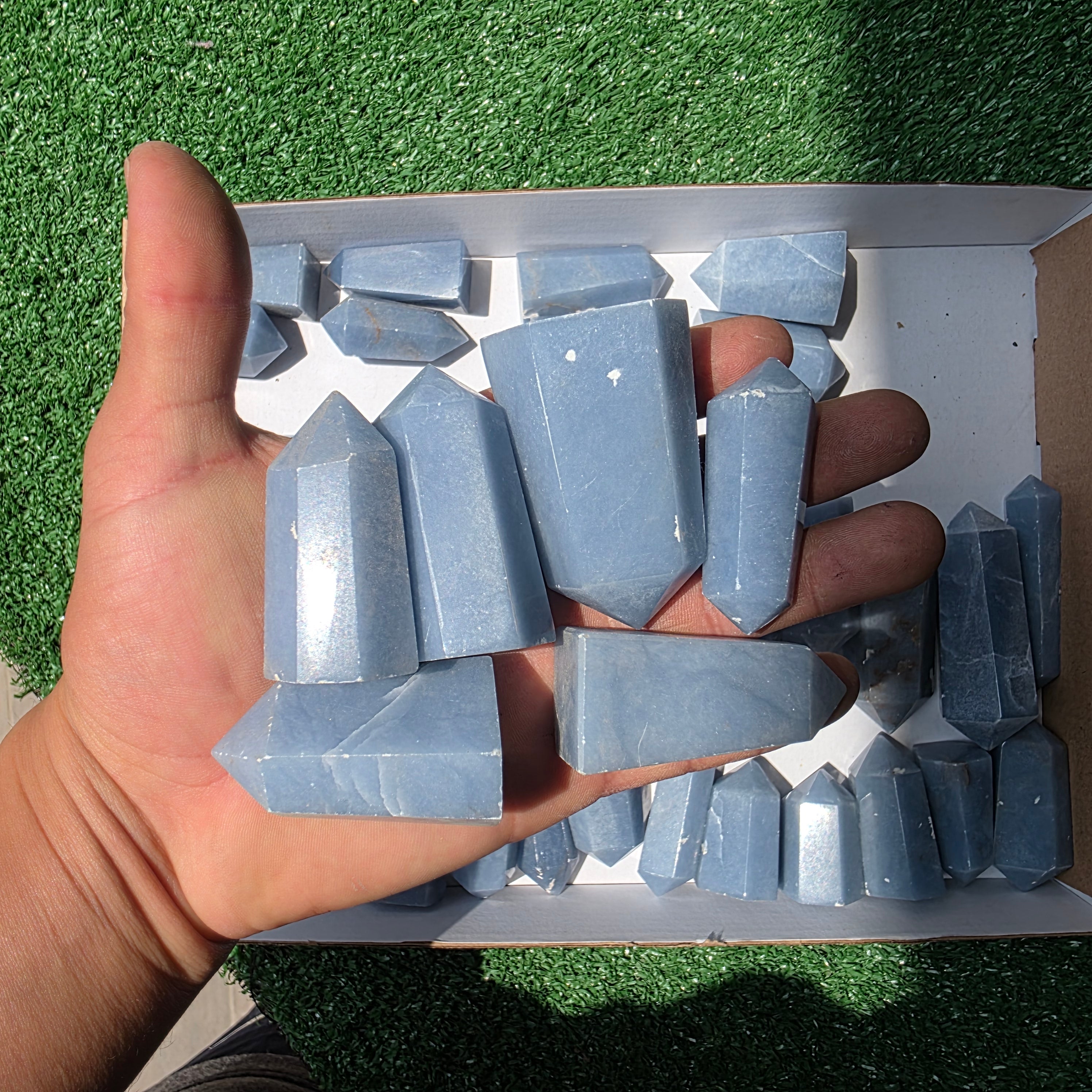 Lot 41 pcs Angelite Tower