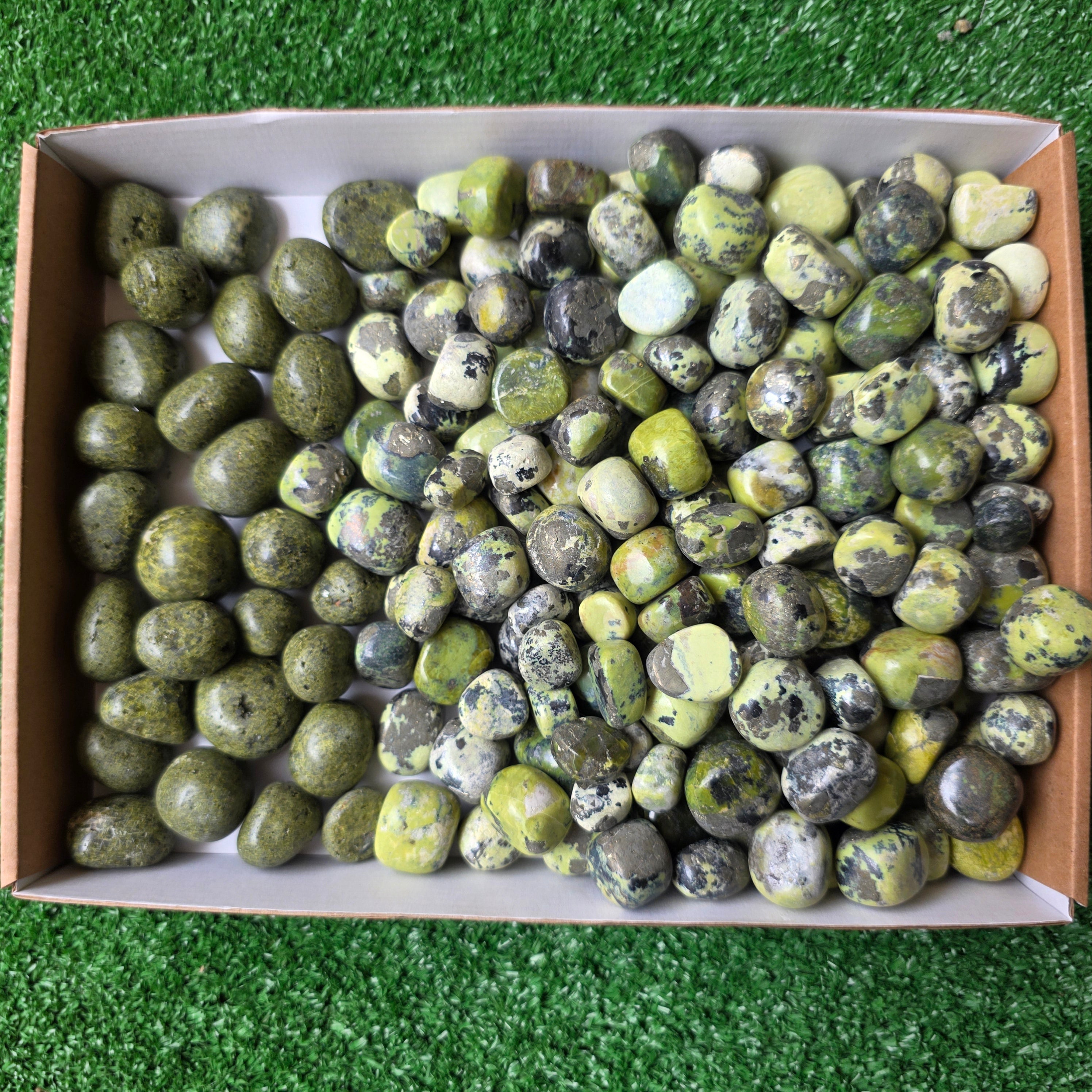 Lot 3.8 kg Epidote and Serpentine Tumbled