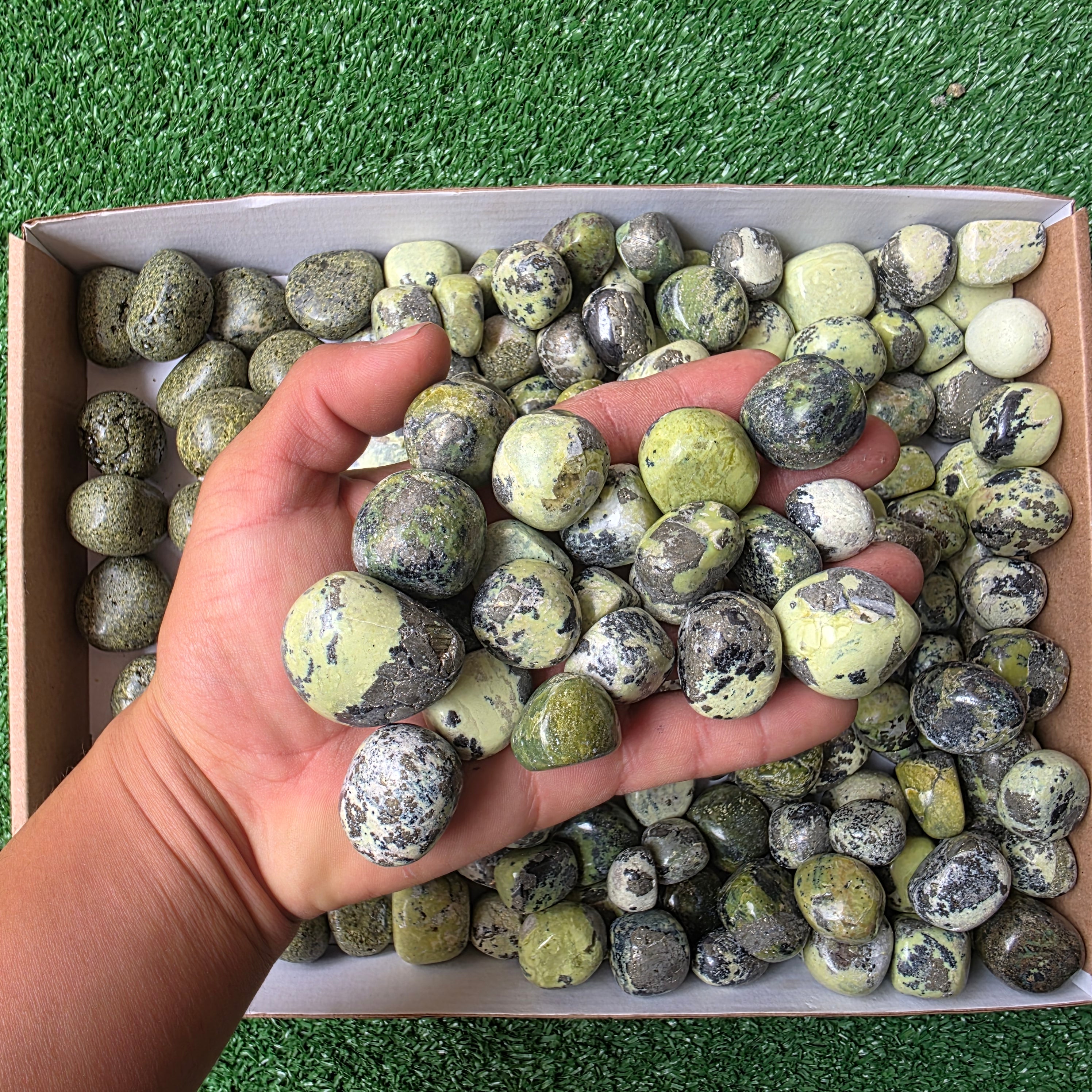 Lot 3.8 kg Epidote and Serpentine Tumbled