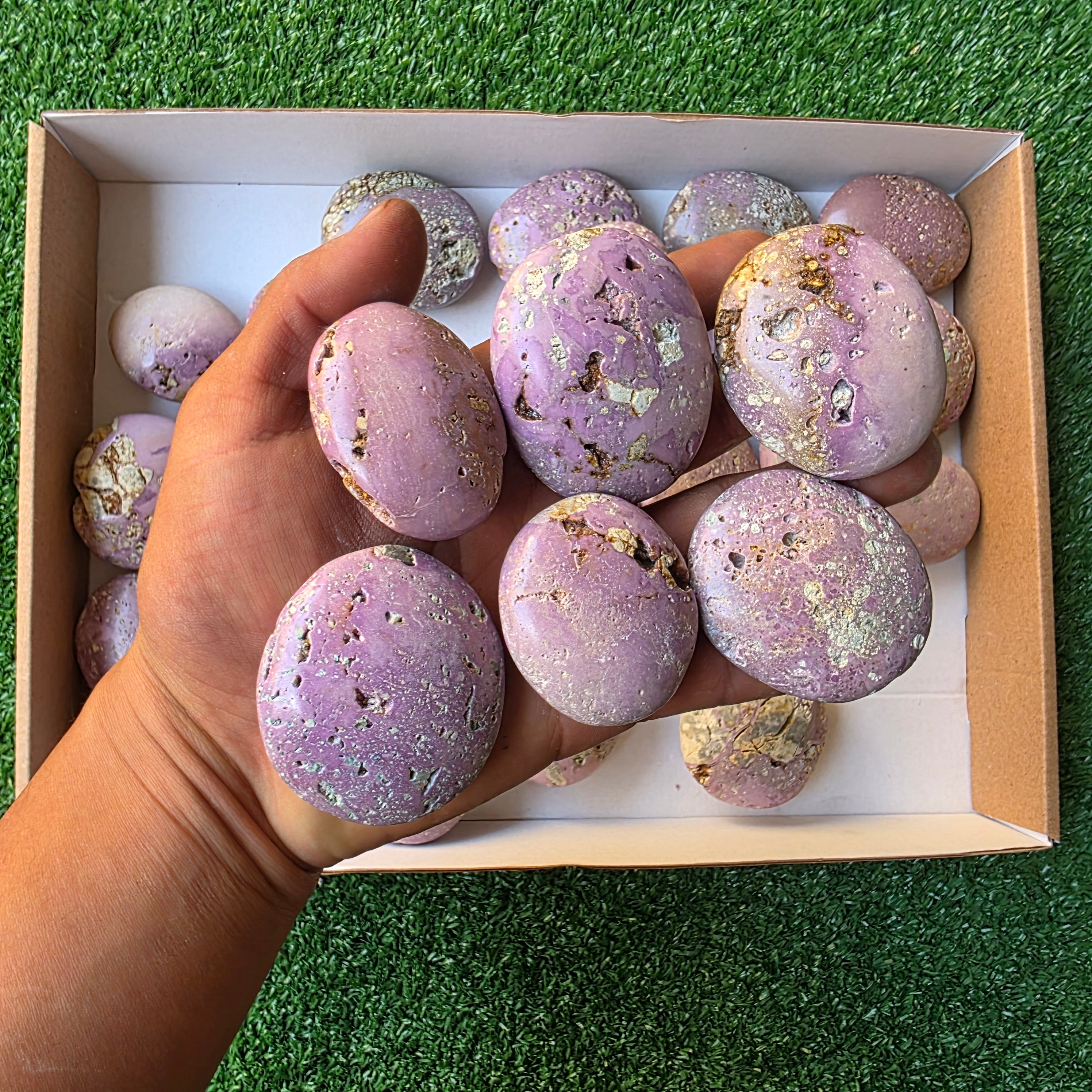 Lot 31 pcs Phosphosiderite drusy palm