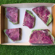Lot 5 pcs Ruby Zoisite slices