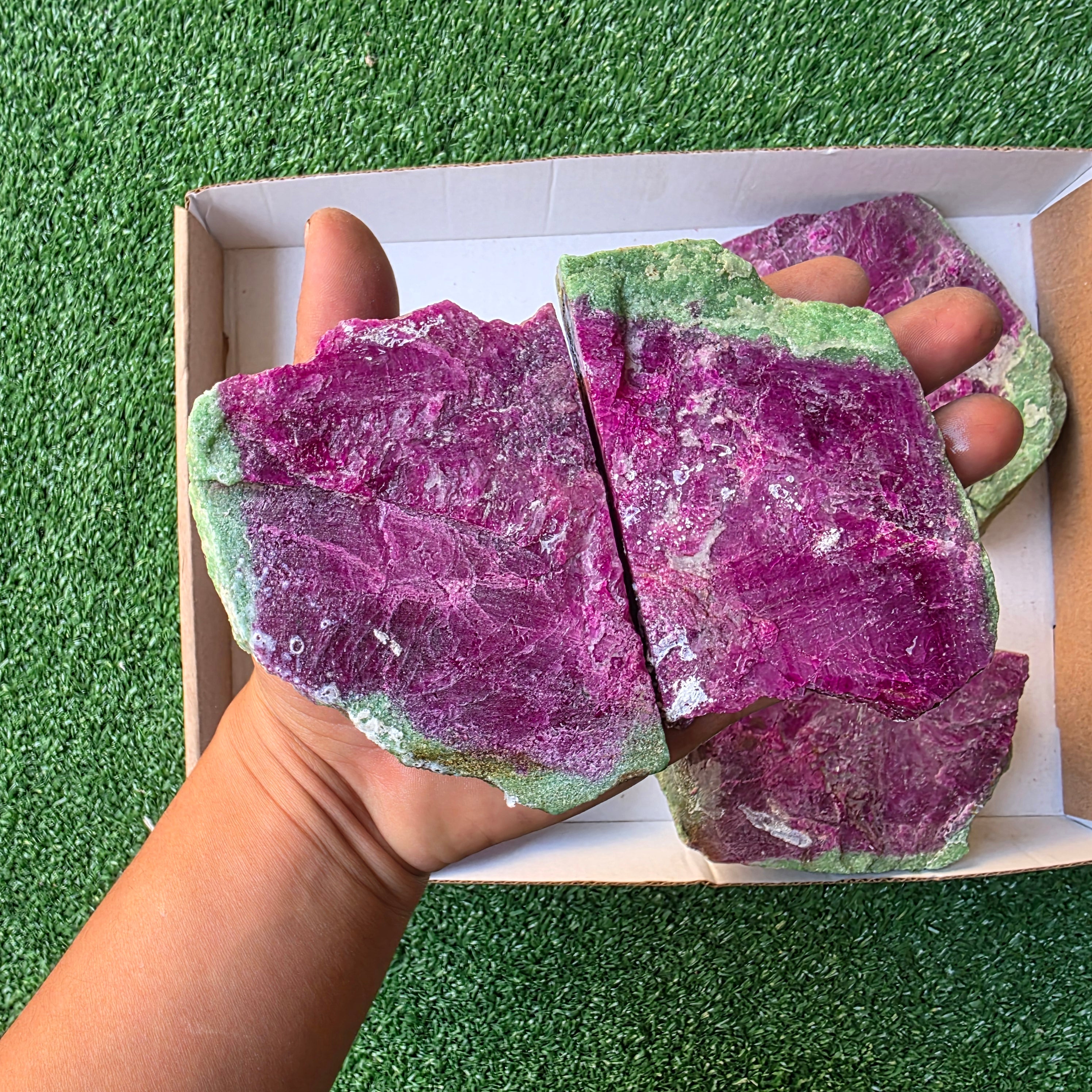 Lot 5 pcs Ruby Zoisite slices