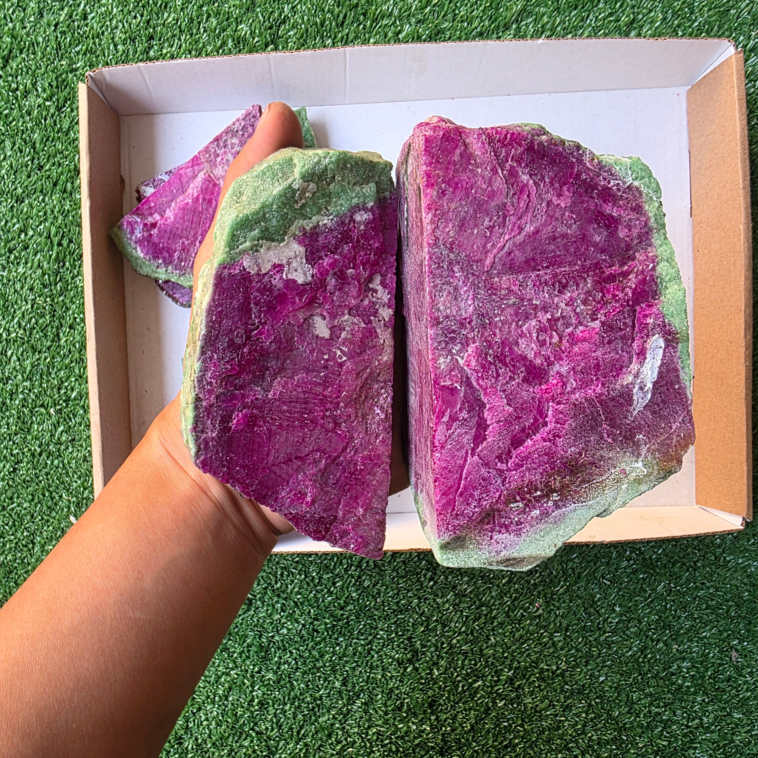 Lot 5 pcs Ruby Zoisite slices