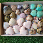 Lot 28 pcs Mangano, Peruvian Turquoise and Opals Heart