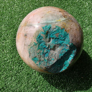 Lot 1 pc Chrysocolla on Quartz Sphere