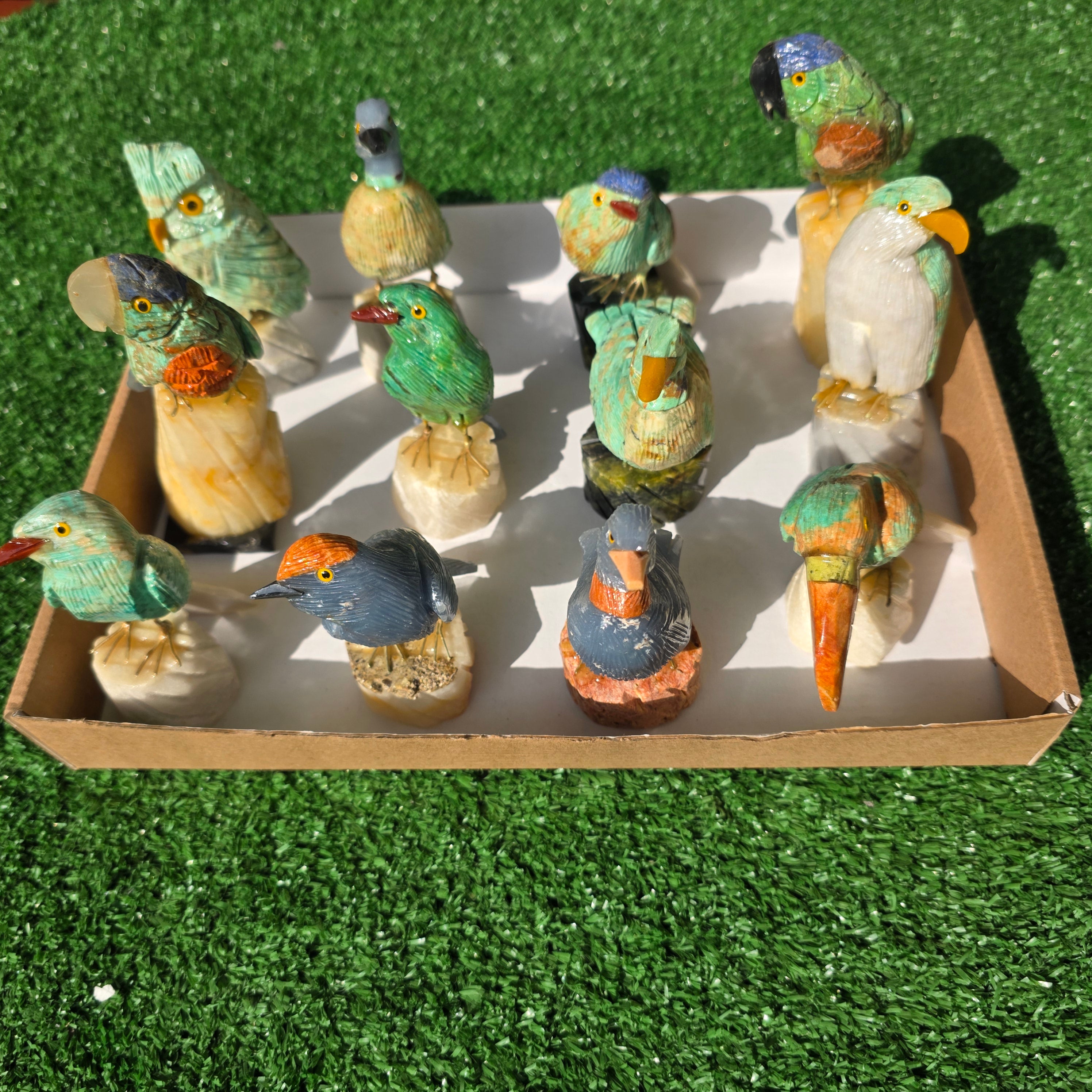 Lot 12 pcs Peruvian Turquoise and Angelite Bird