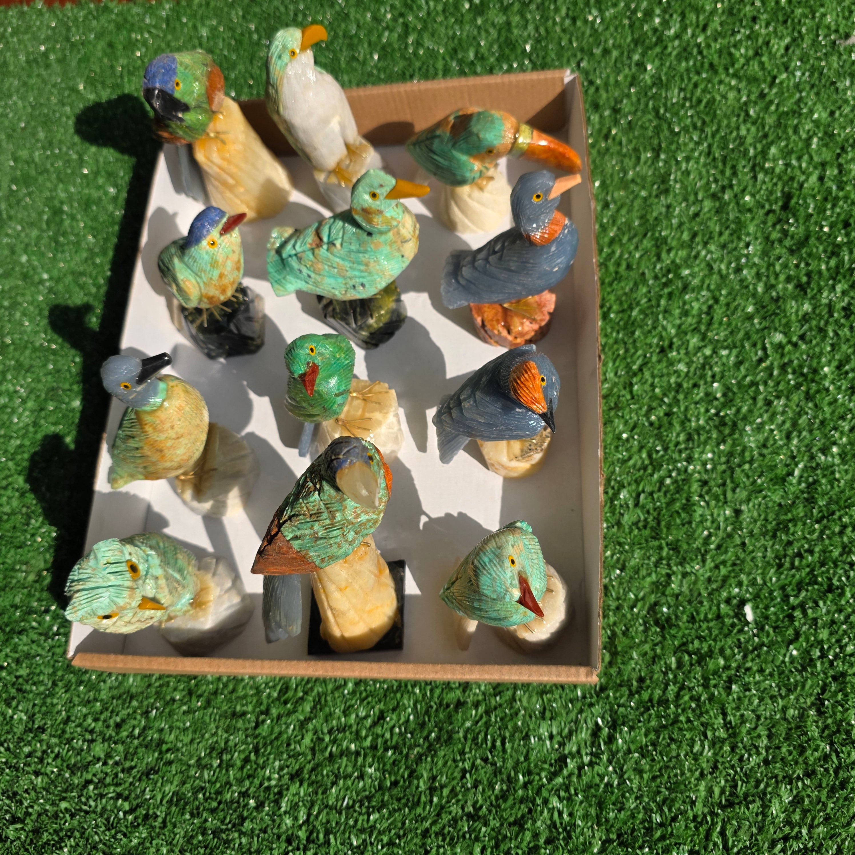 Lot 12 pcs Peruvian Turquoise and Angelite Bird