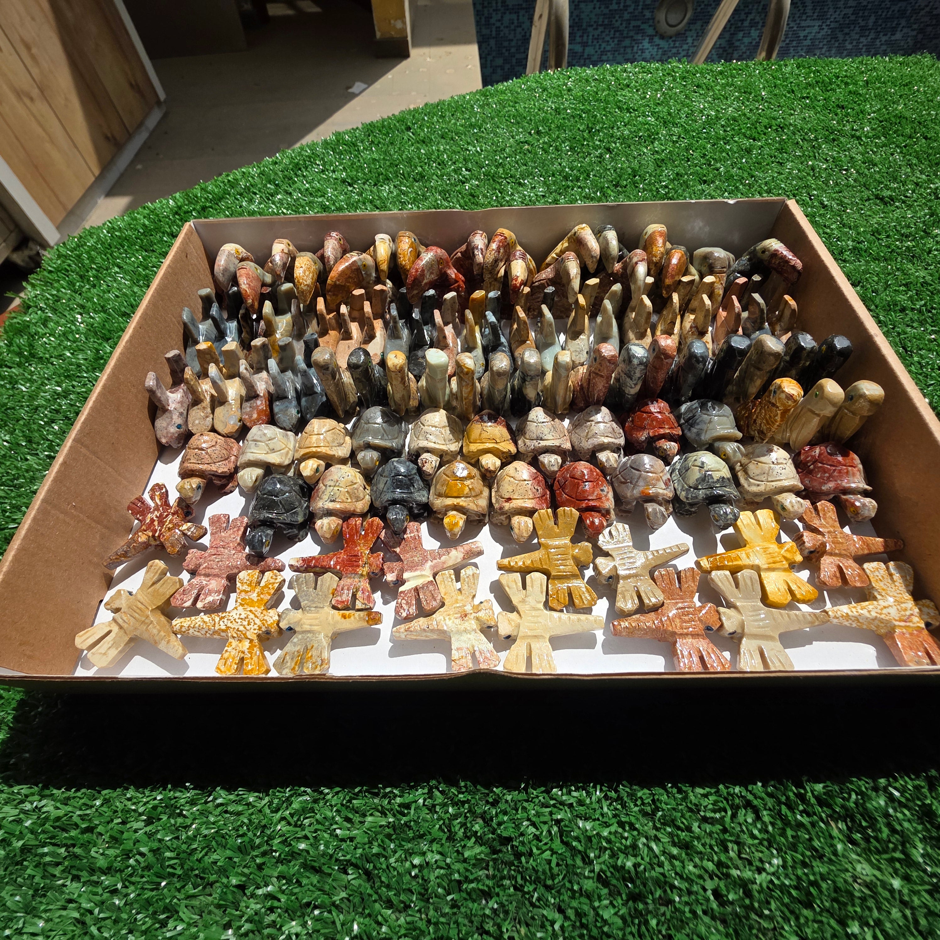 Lot 104 pcs Soapstone Animals