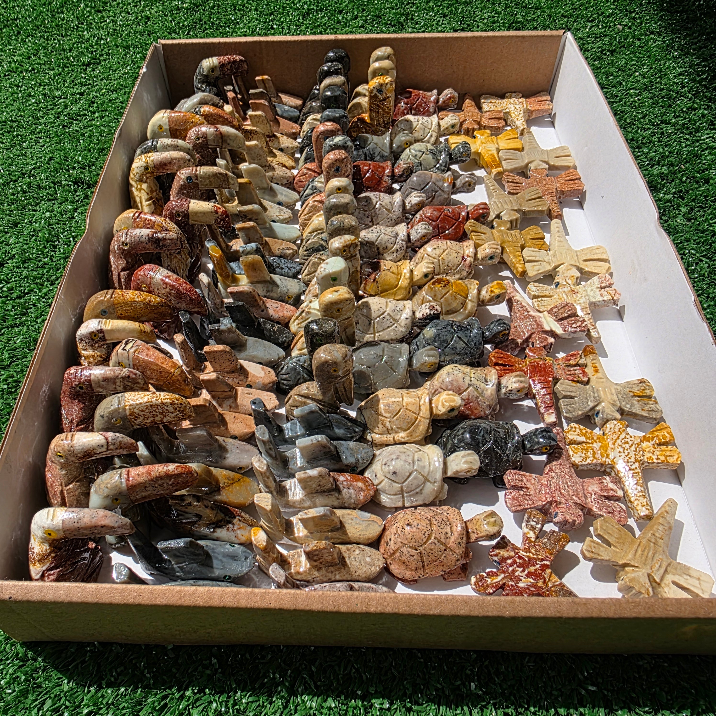 Lot 104 pcs Soapstone Animals
