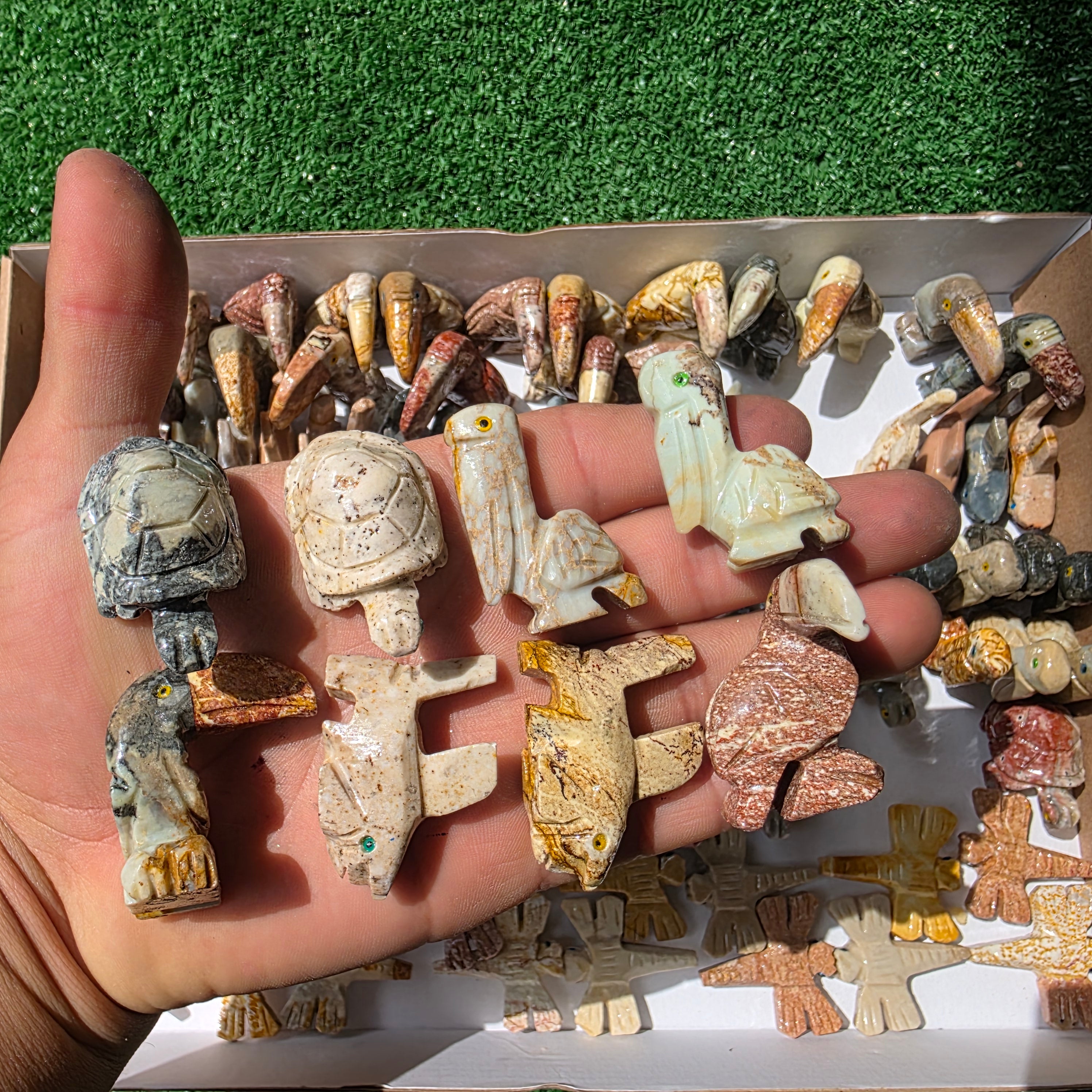Lot 104 pcs Soapstone Animals