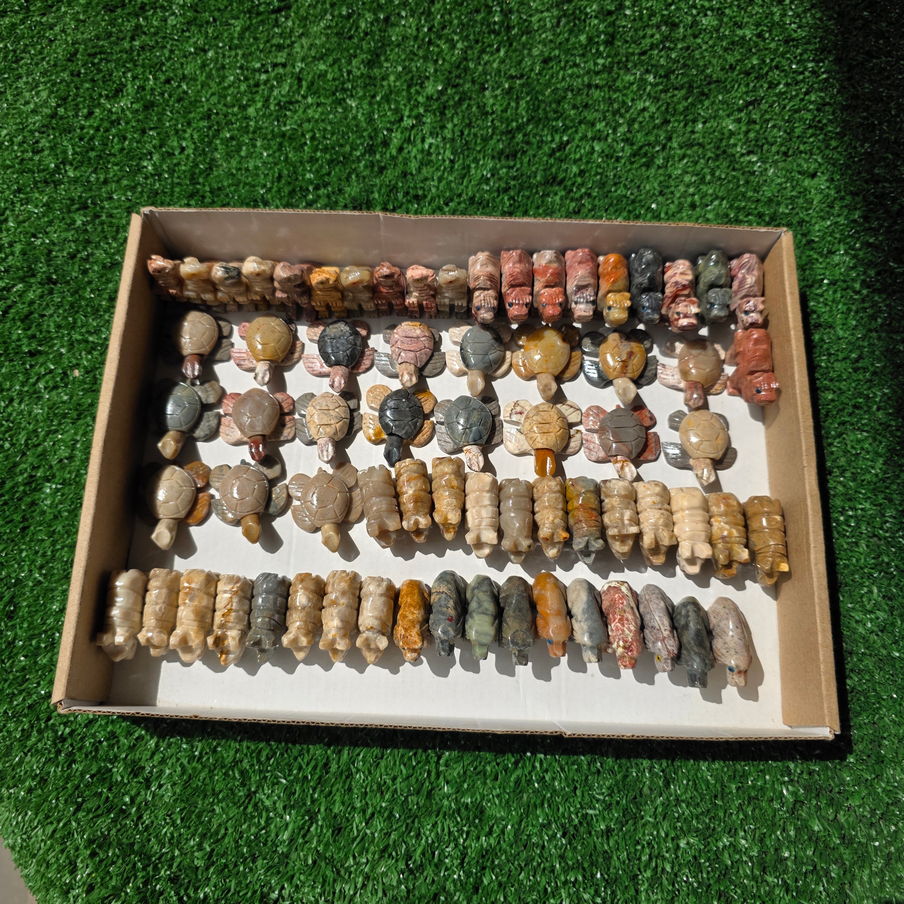 Lot 59 pcs Soapstone Animals