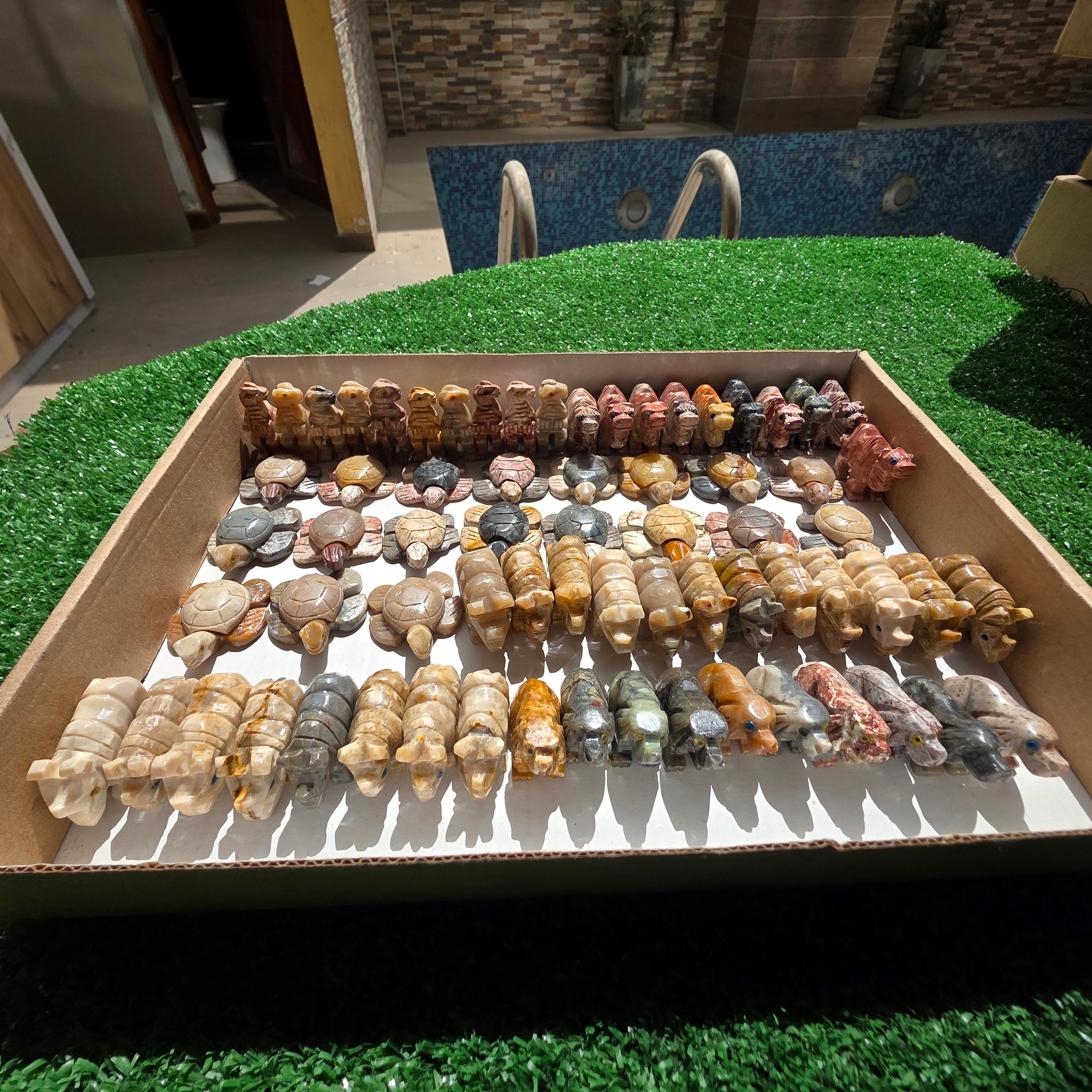 Lot 59 pcs Soapstone Animals