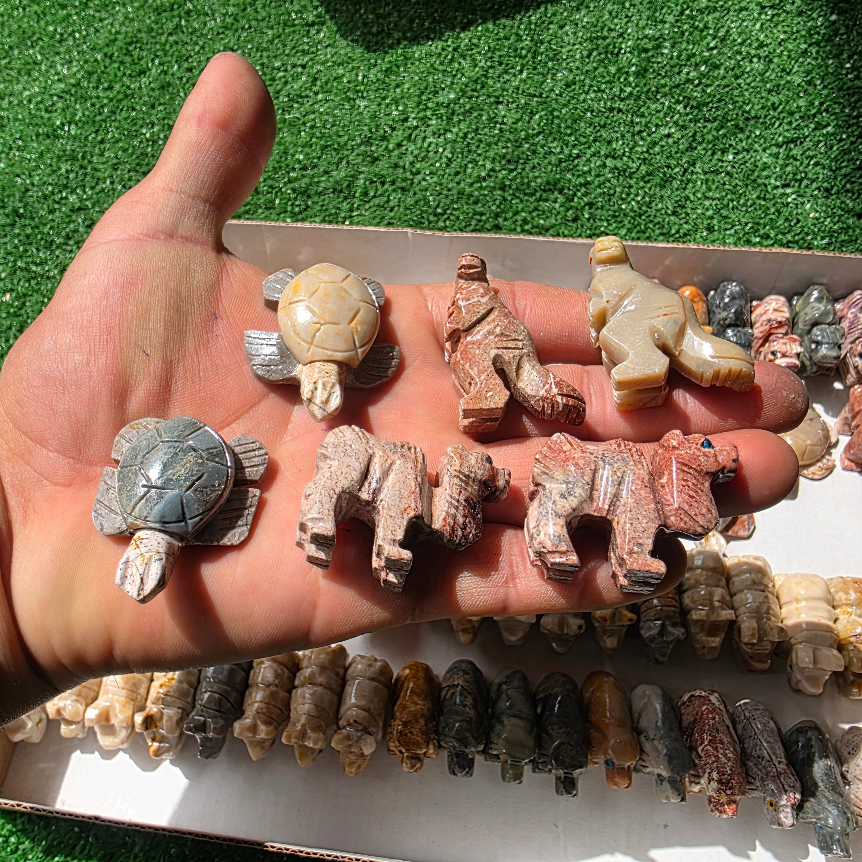 Lot 59 pcs Soapstone Animals