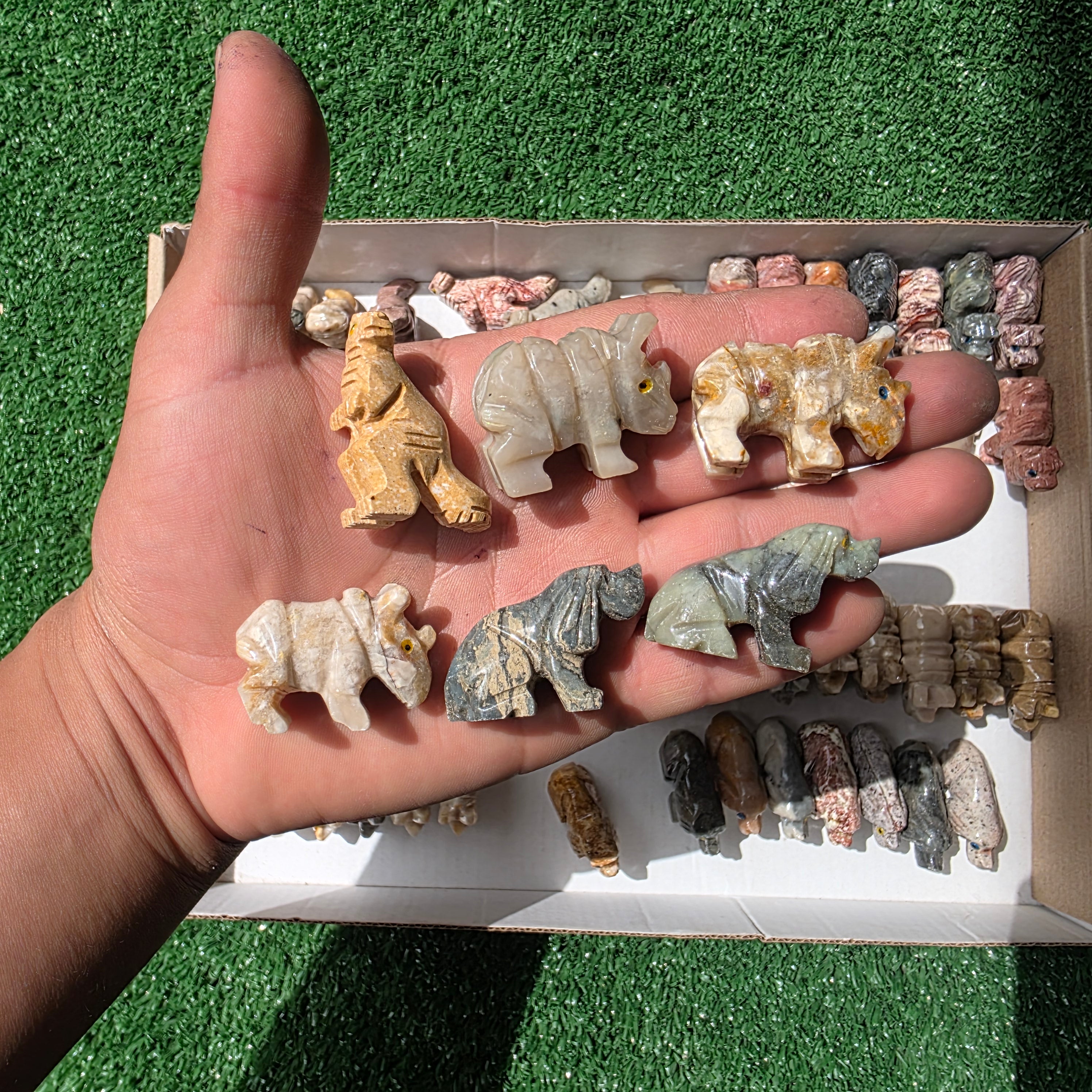 Lot 59 pcs Soapstone Animals