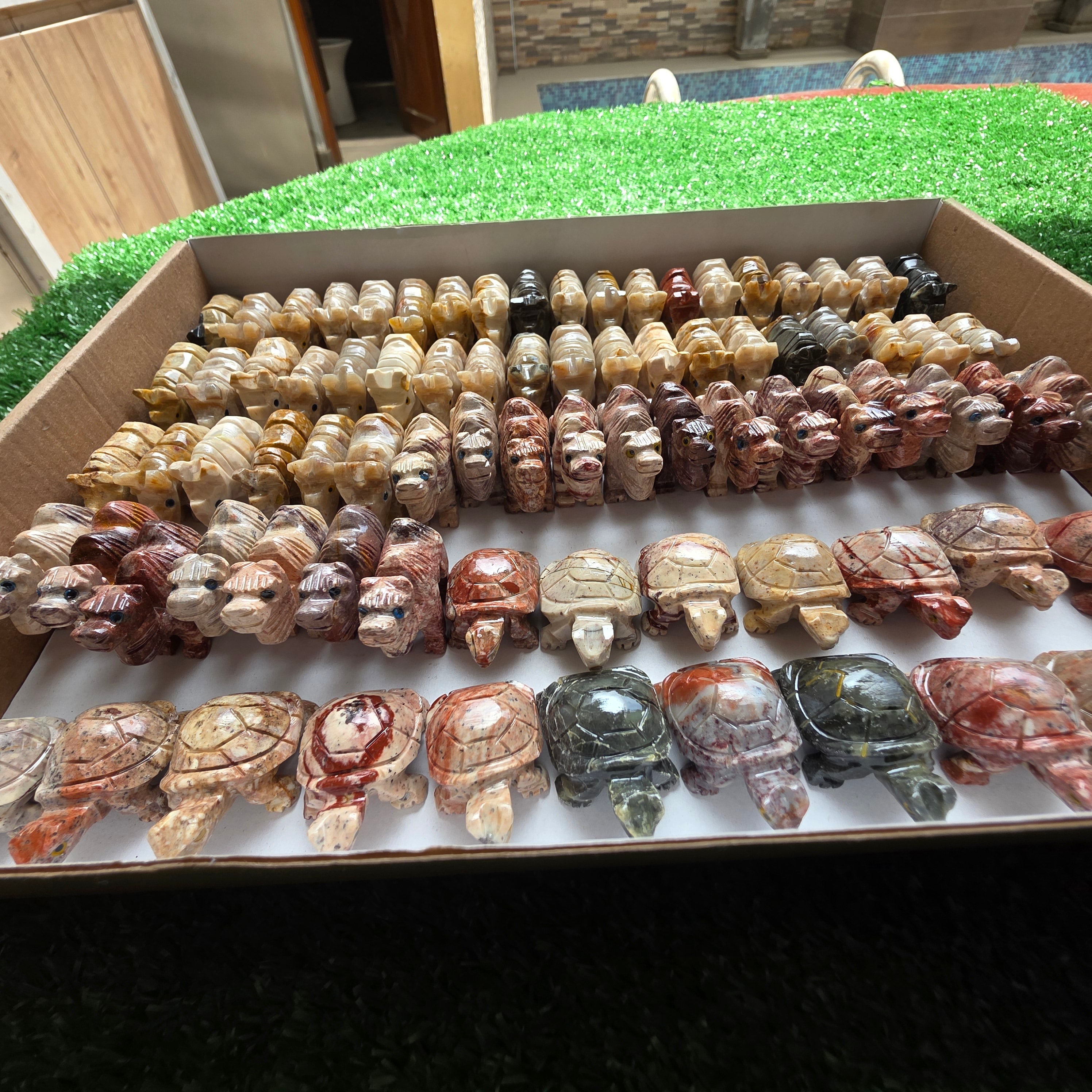 Lot 82 pcs Soapstone Animals