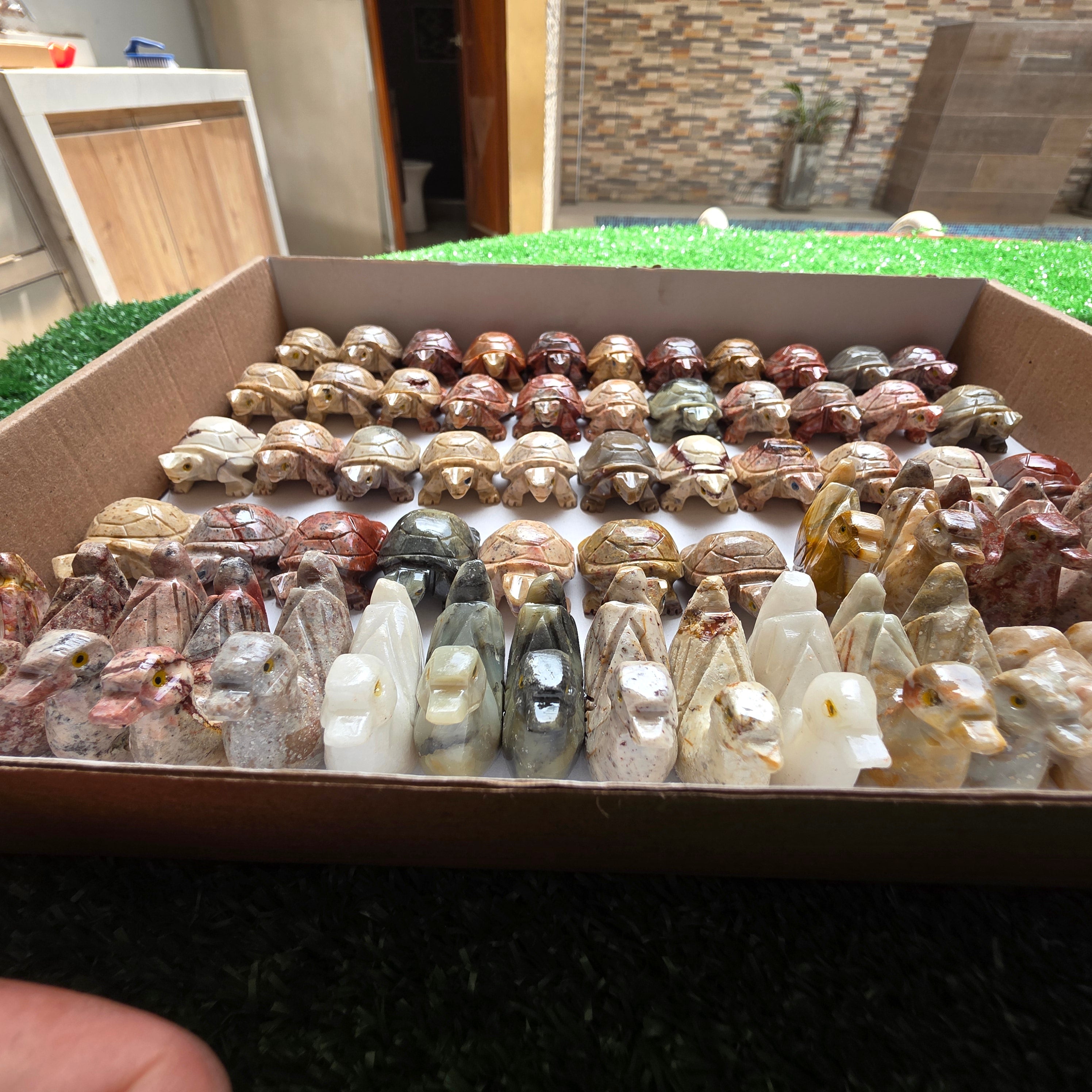 Lot 64 pcs Soapstone Animals