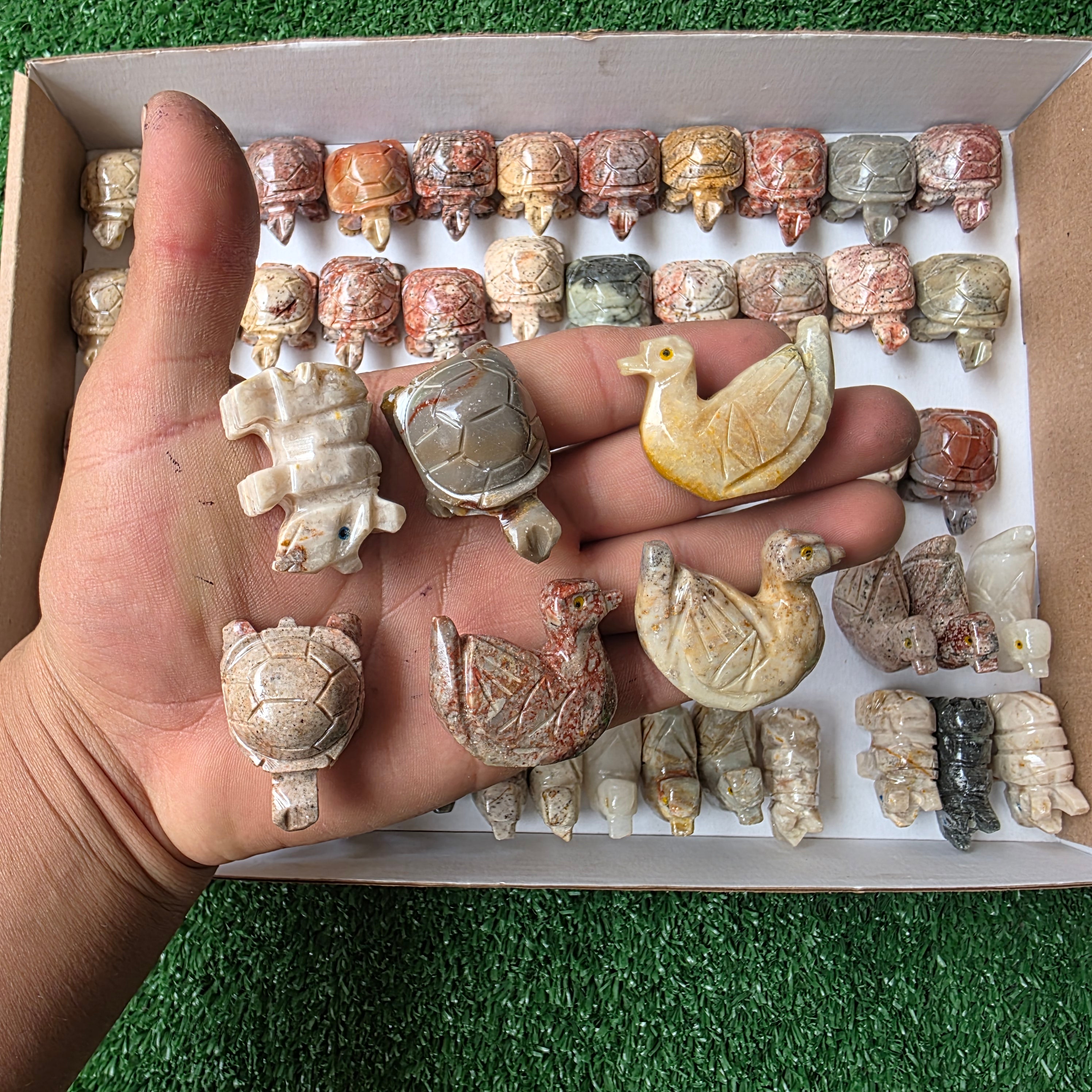 Lot 64 pcs Soapstone Animals