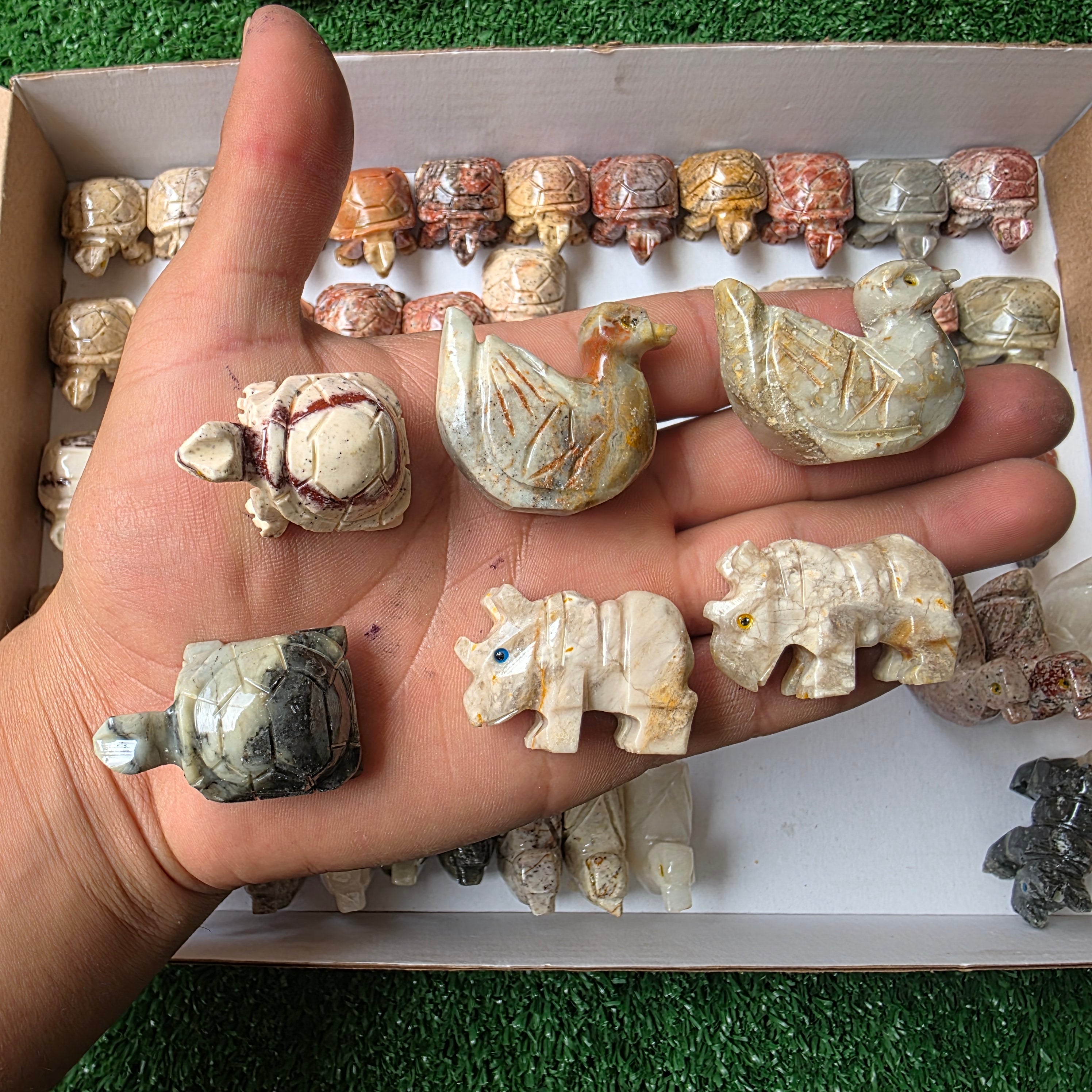 Lot 64 pcs Soapstone Animals