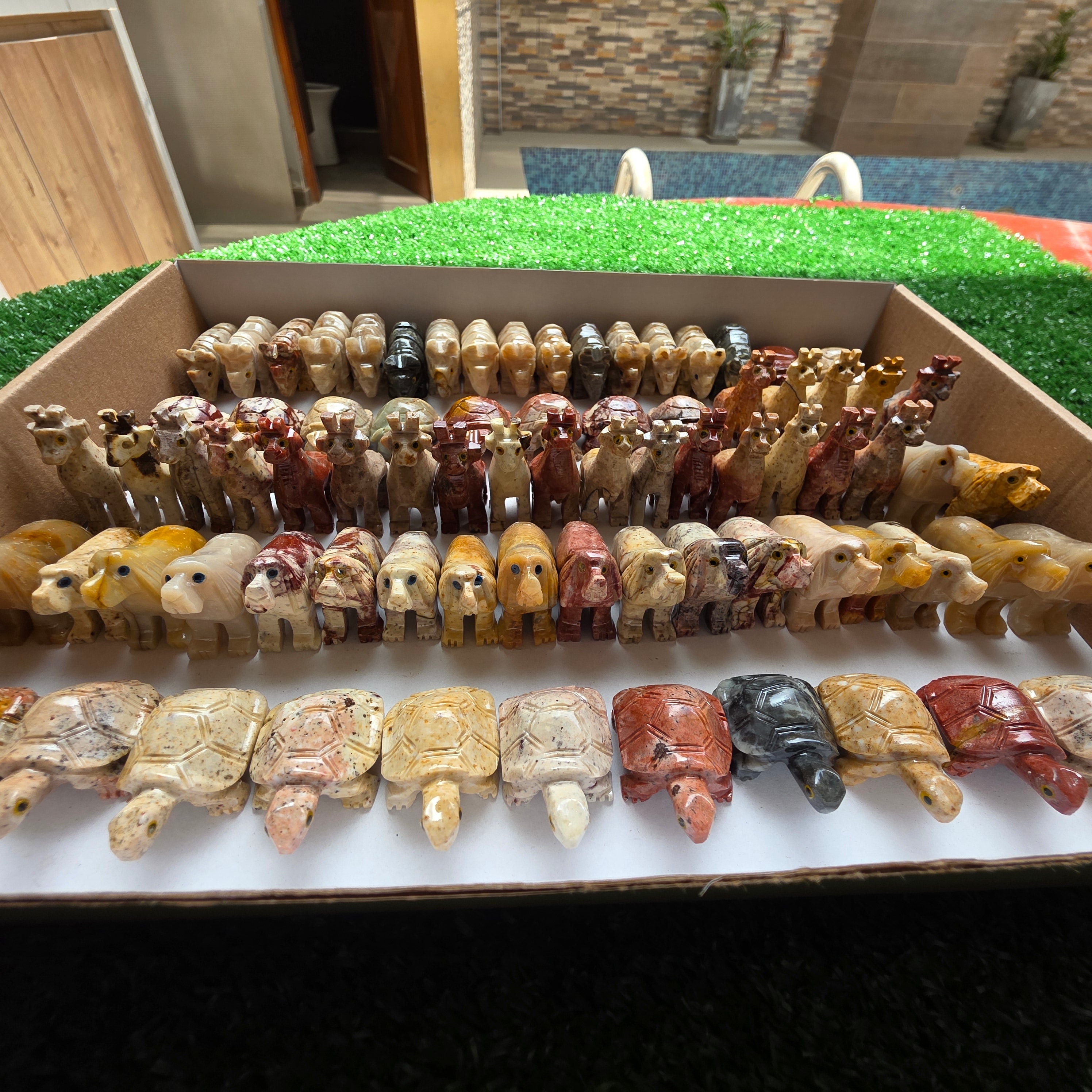 Lot 78 pcs Soapstone Animals