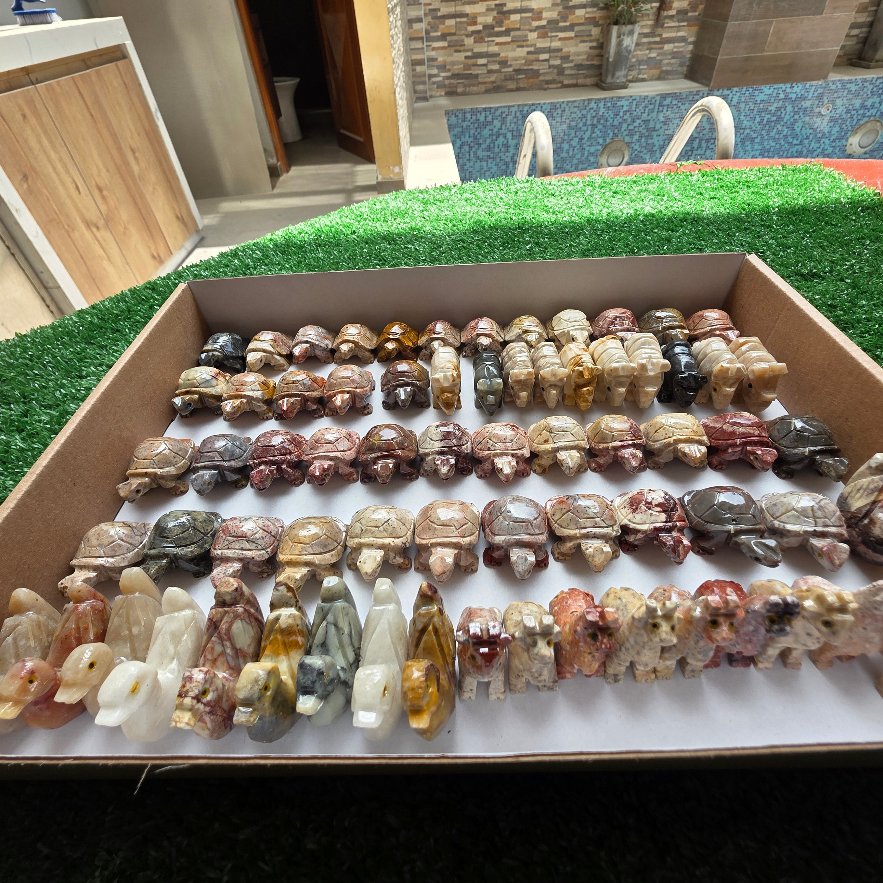 Lot 70 pcs Soapstone Animals