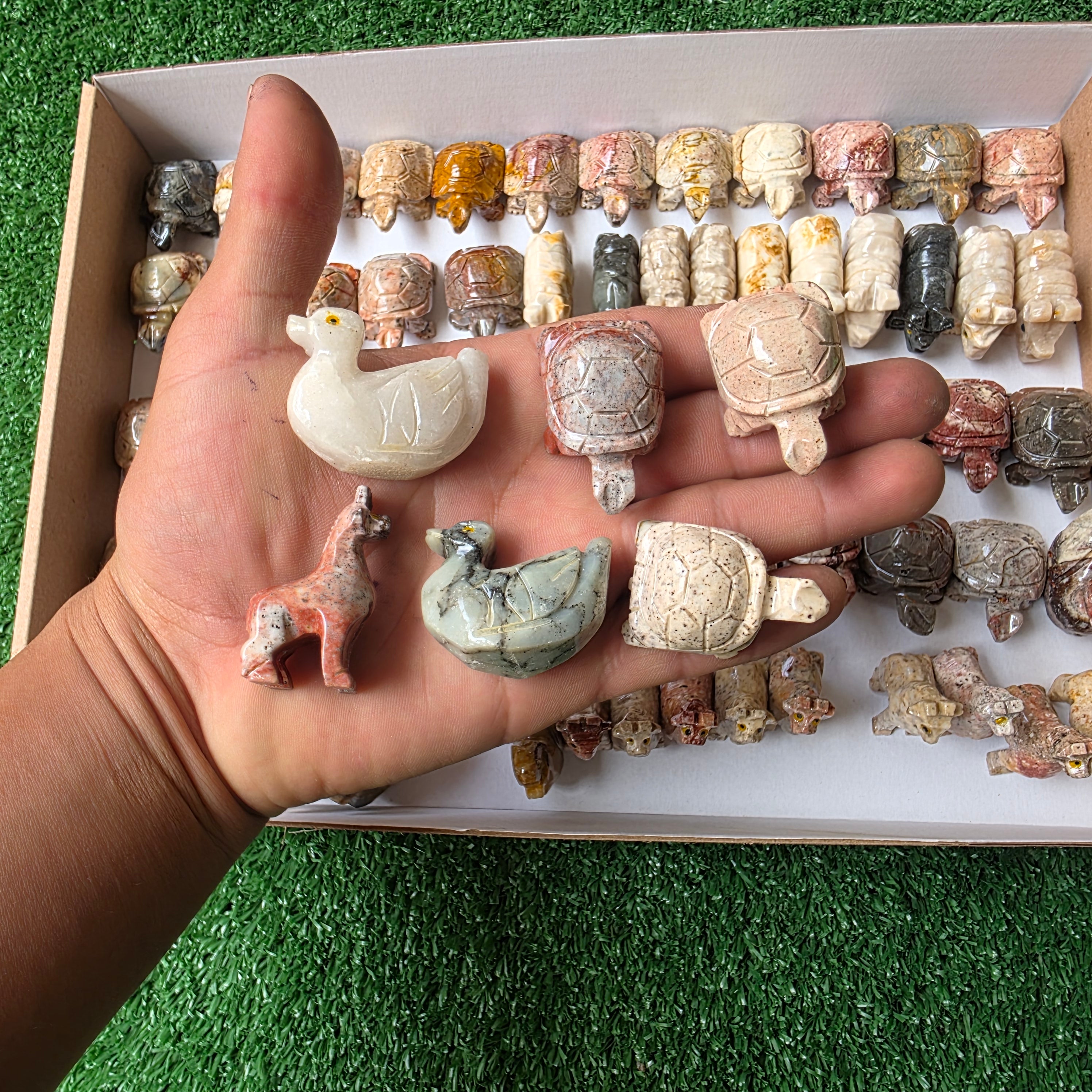 Lot 70 pcs Soapstone Animals