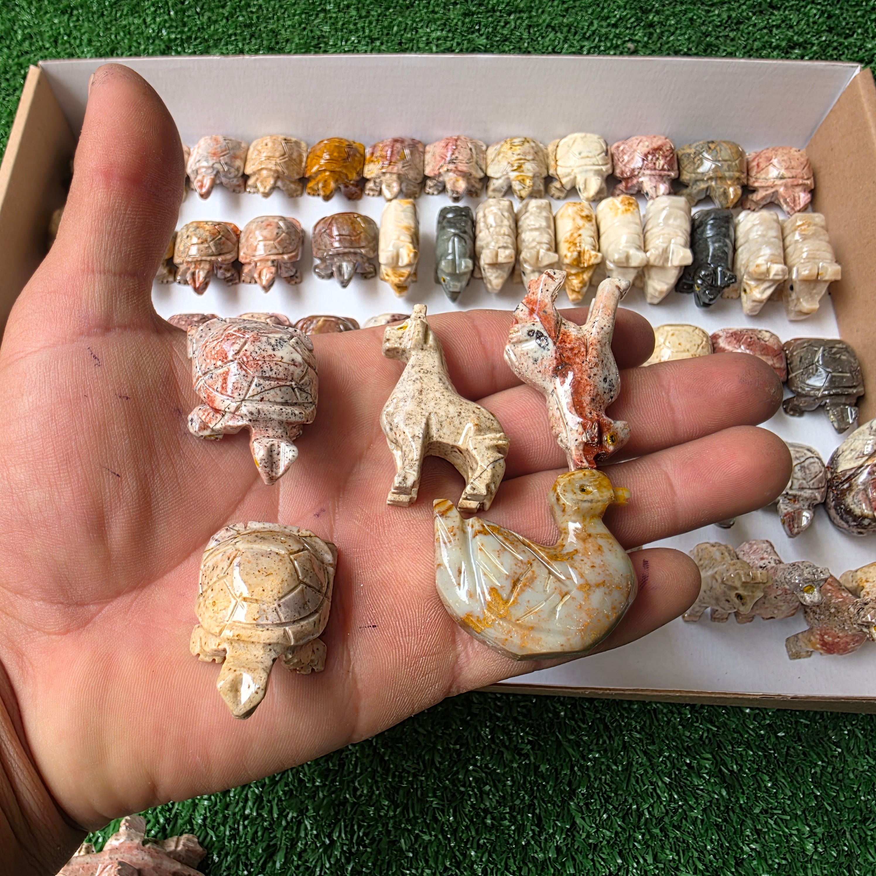 Lot 70 pcs Soapstone Animals