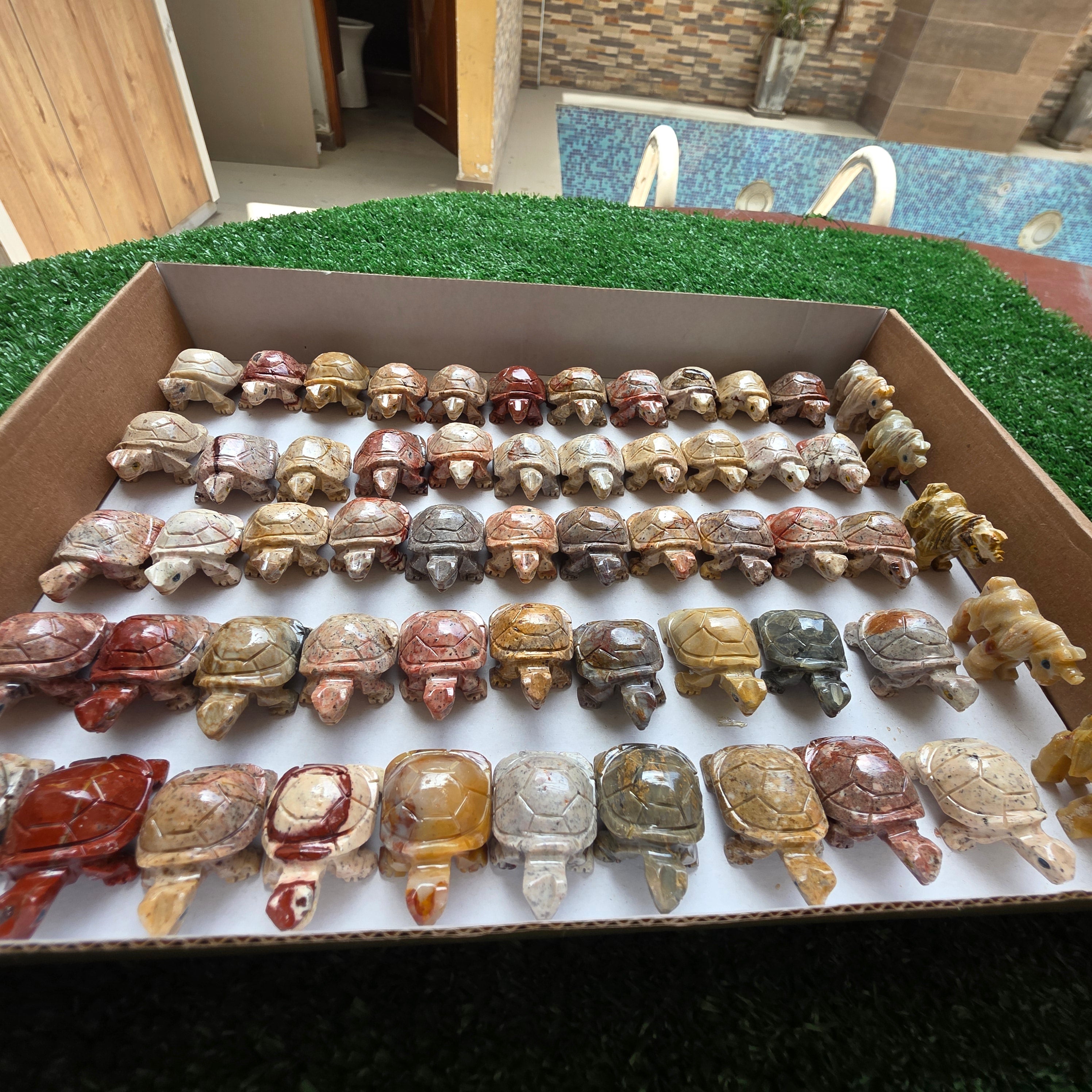 Lot 58 pcs Soapstone Animals