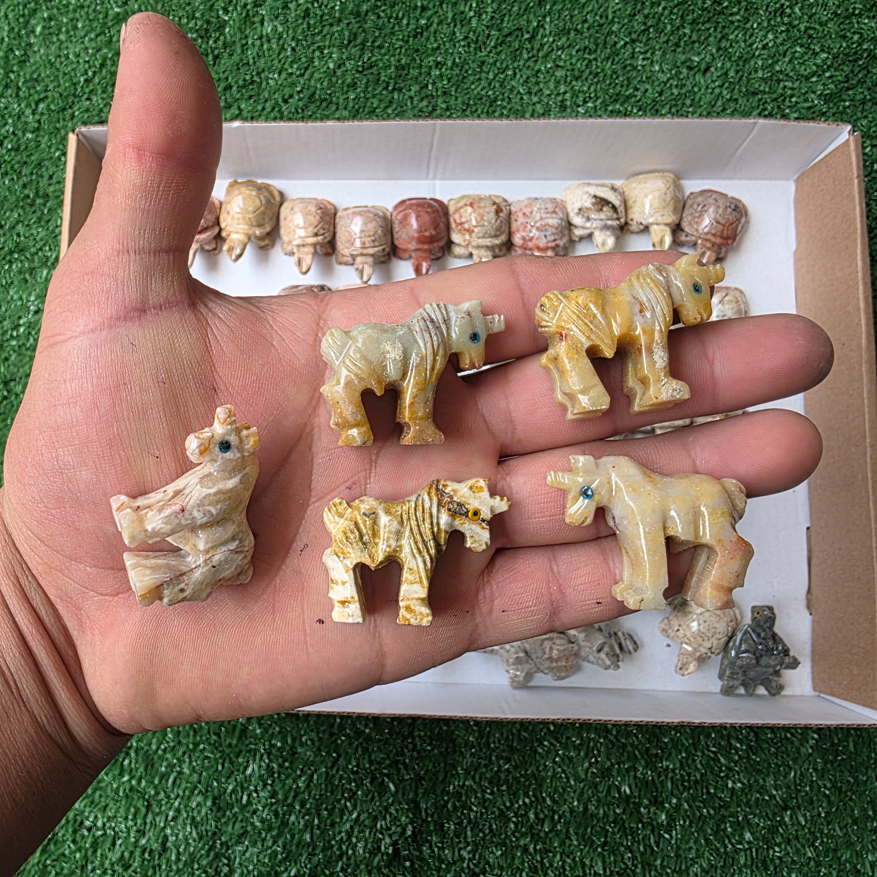 Lot 58 pcs Soapstone Animals