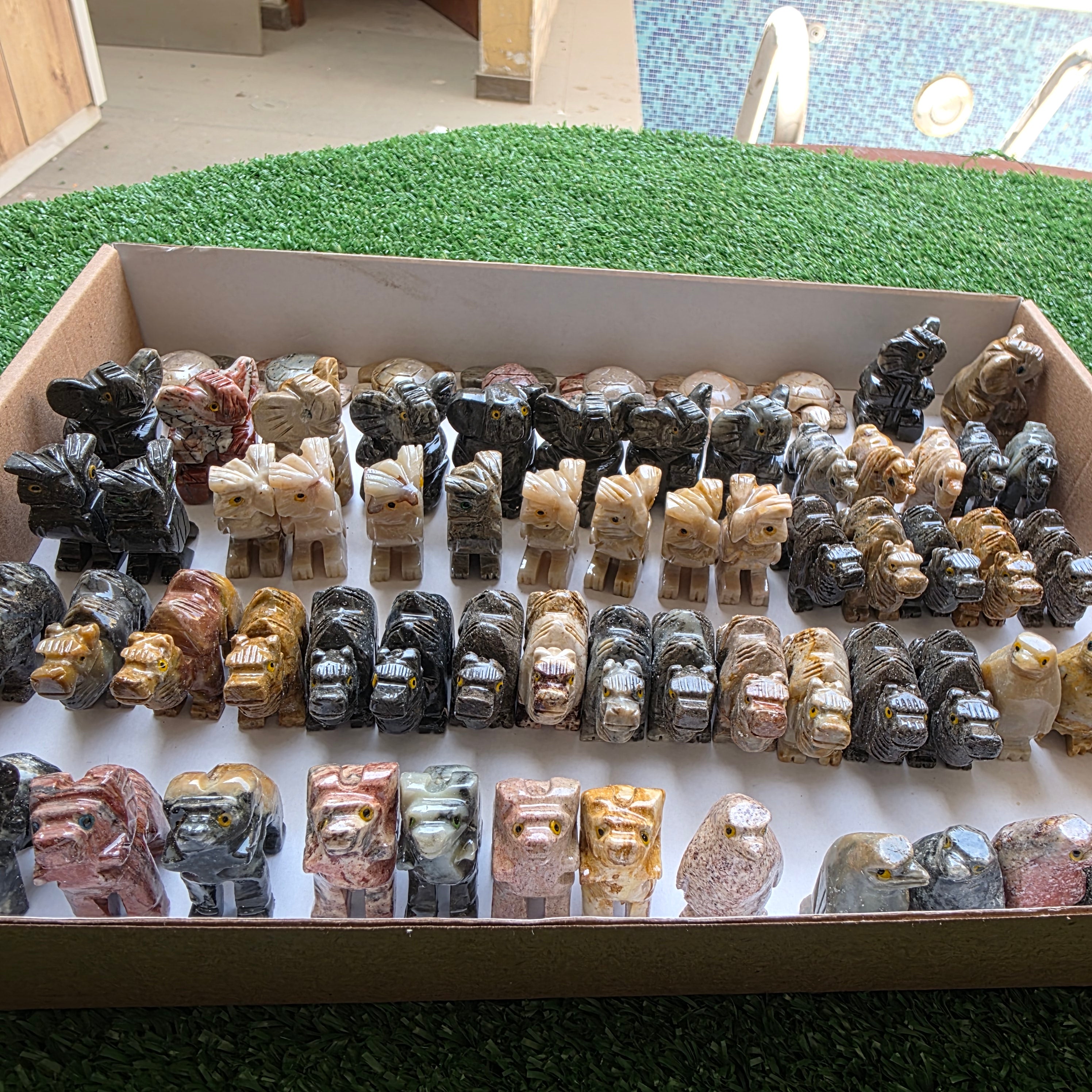 Lot 69 pcs Soapstone Animals