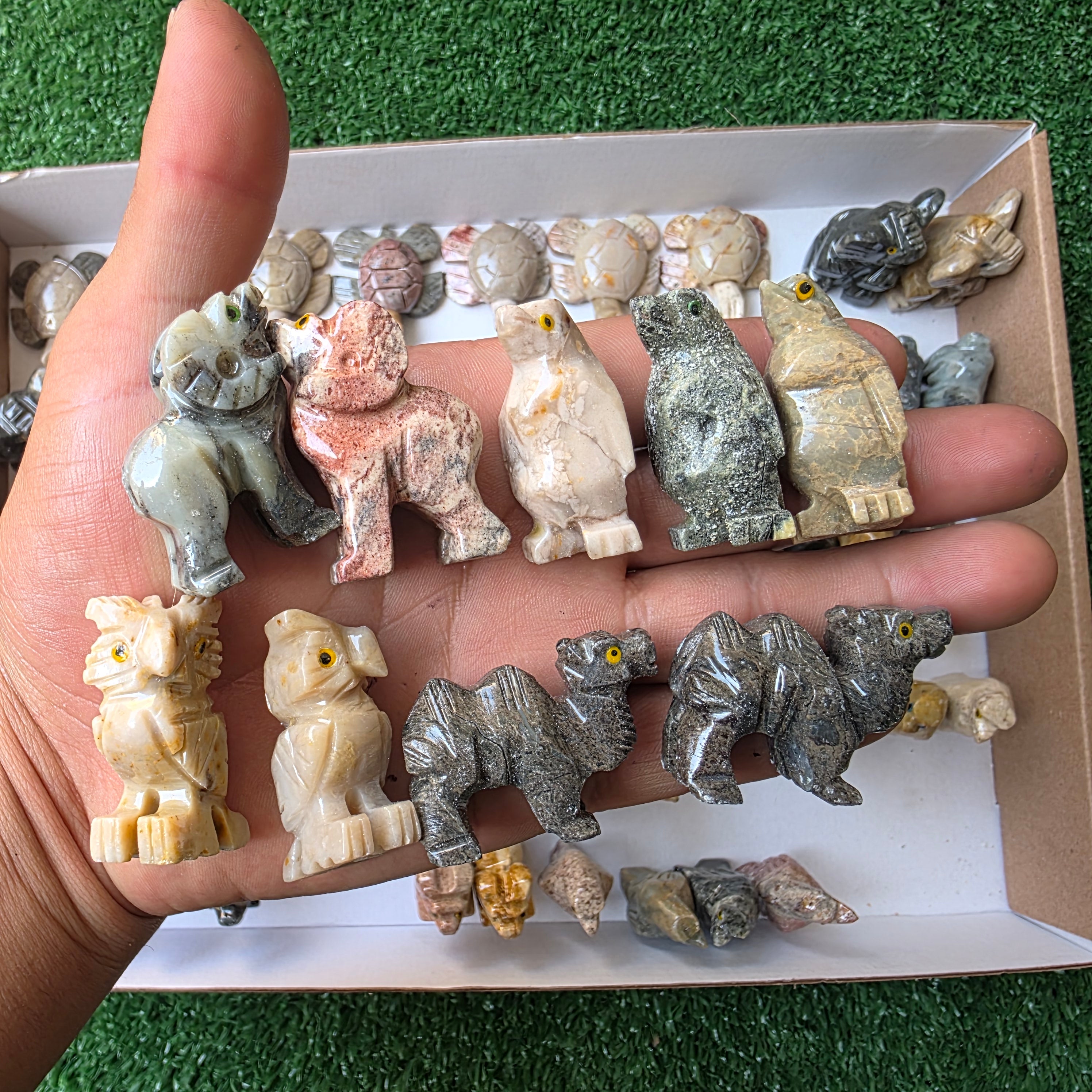 Lot 69 pcs Soapstone Animals
