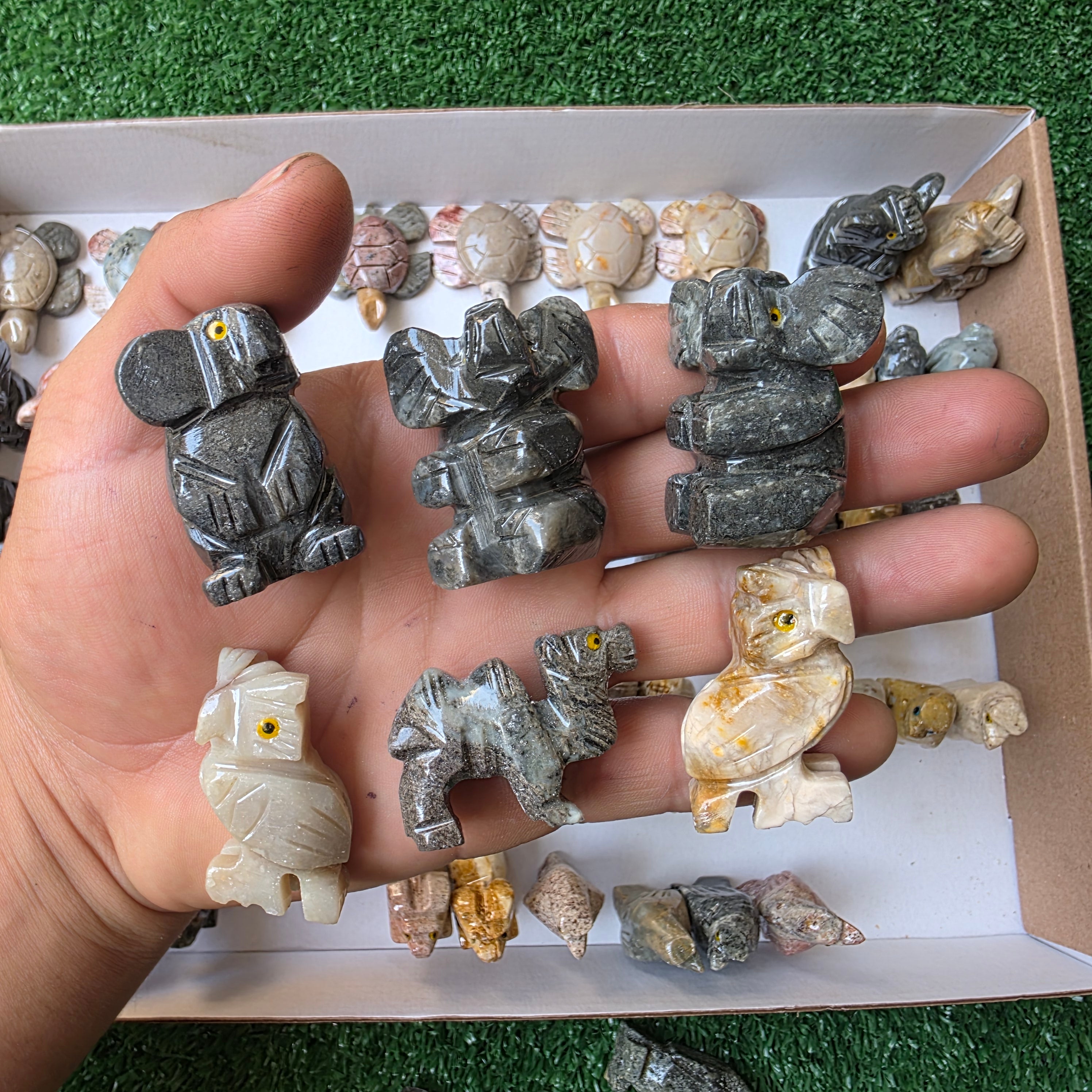 Lot 69 pcs Soapstone Animals