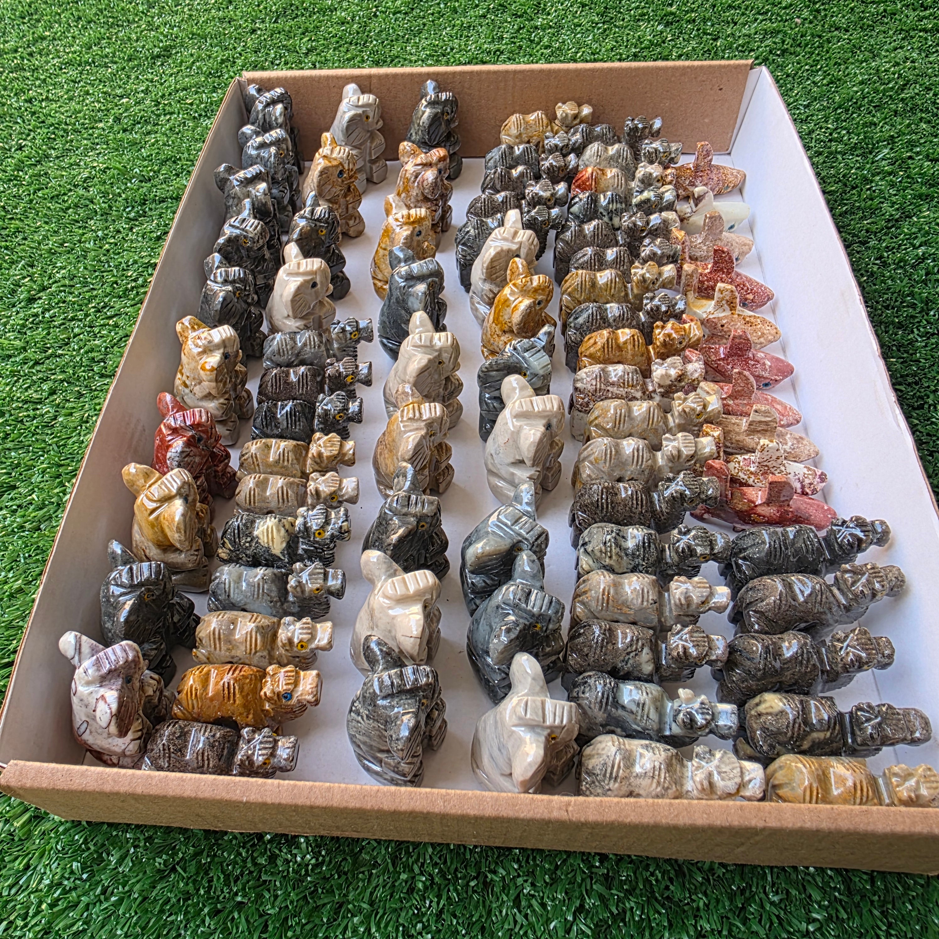 Lot 77 pcs Soapstone Animals