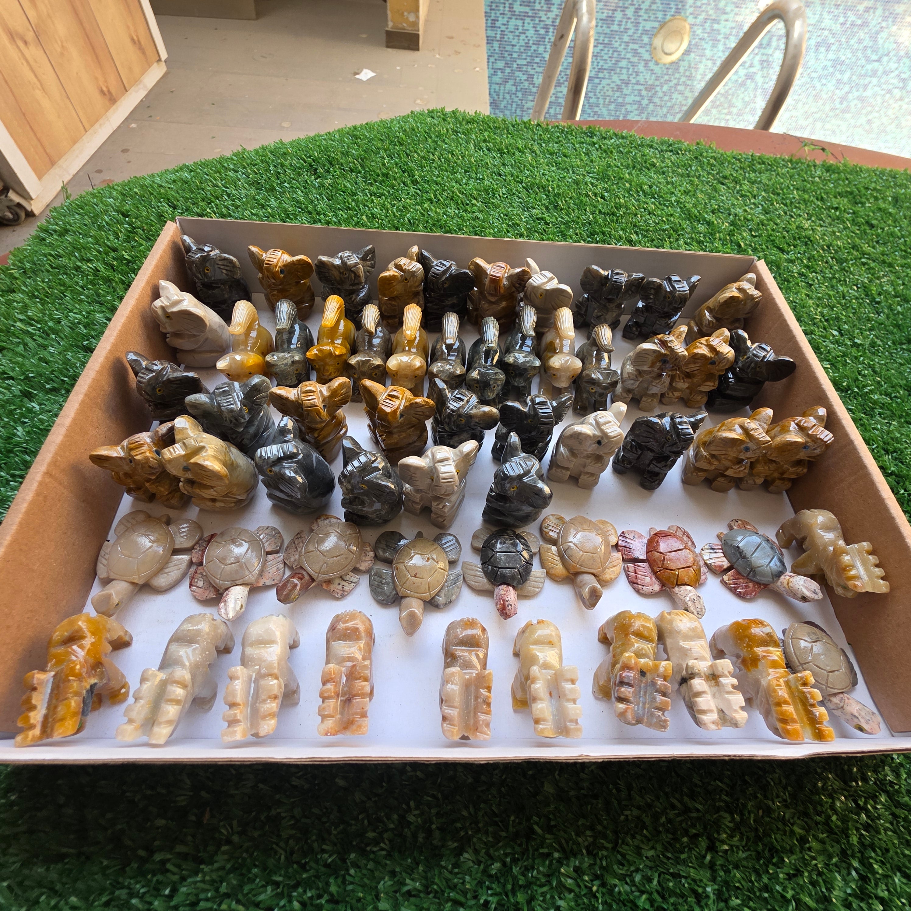 Lot 59 pcs Soapstone Animals